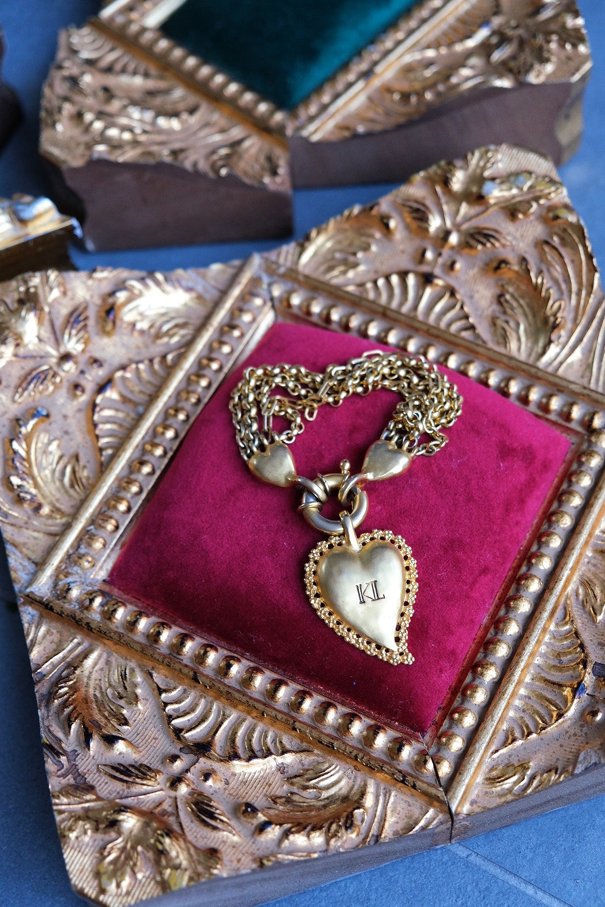Karl Lagerfeld Heart Chain Vintage Bracelet