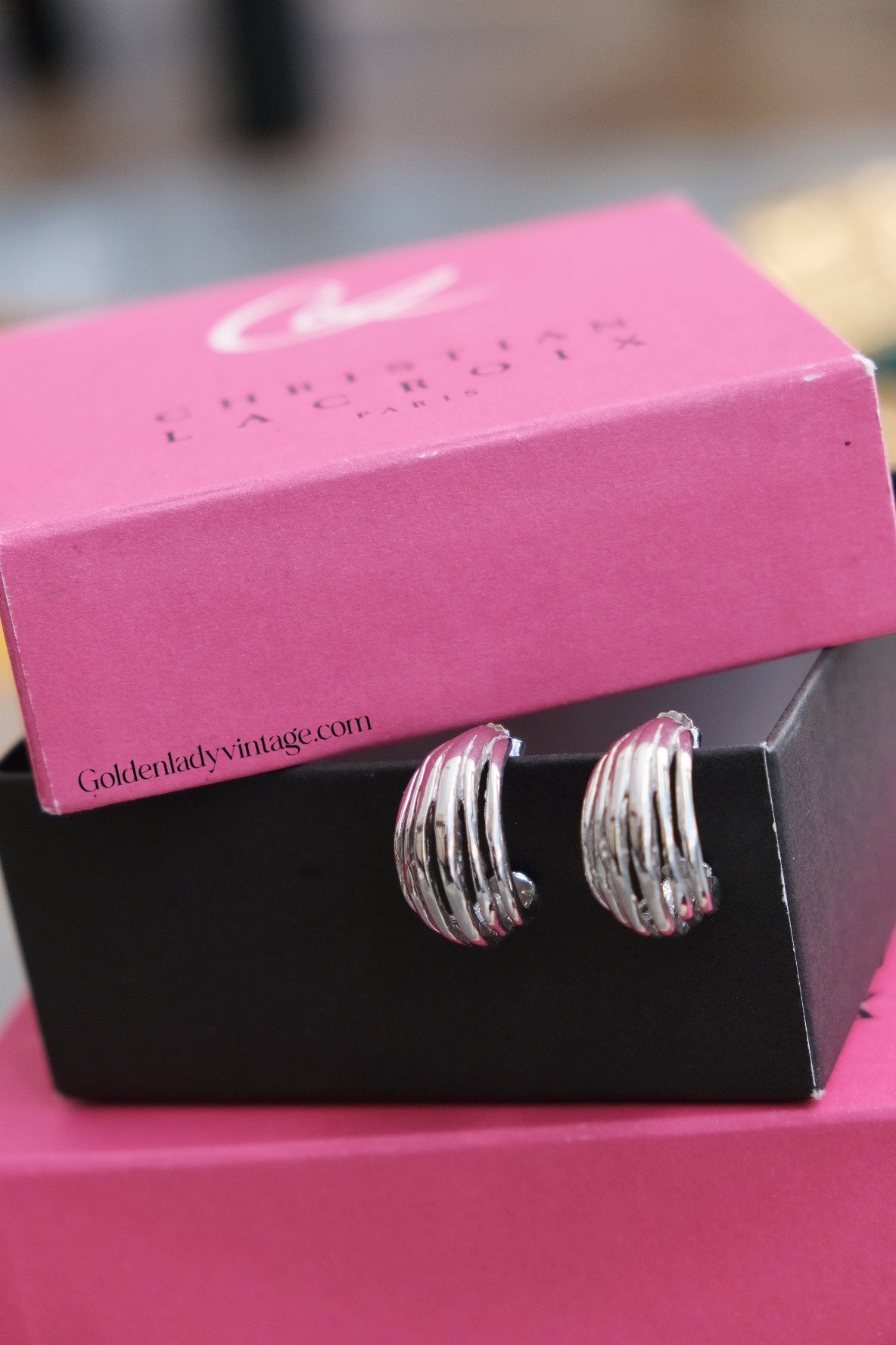 CHRISTIAN LACROIX Vintage Silver Plated Earrings