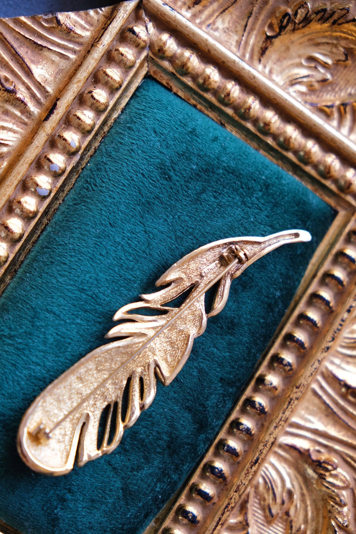 Christian Dior Feather Large Vintage Brooch