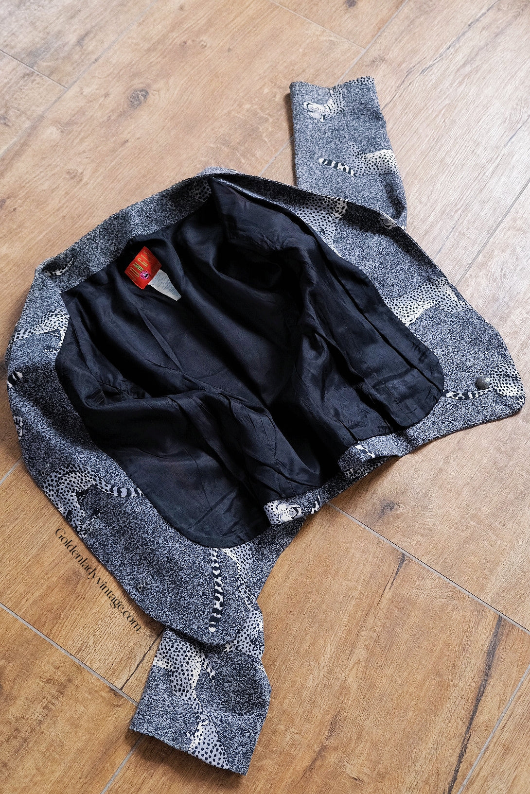 Kenzo Ink Painted Leopard Vintage Blazer Kenzo Jungle