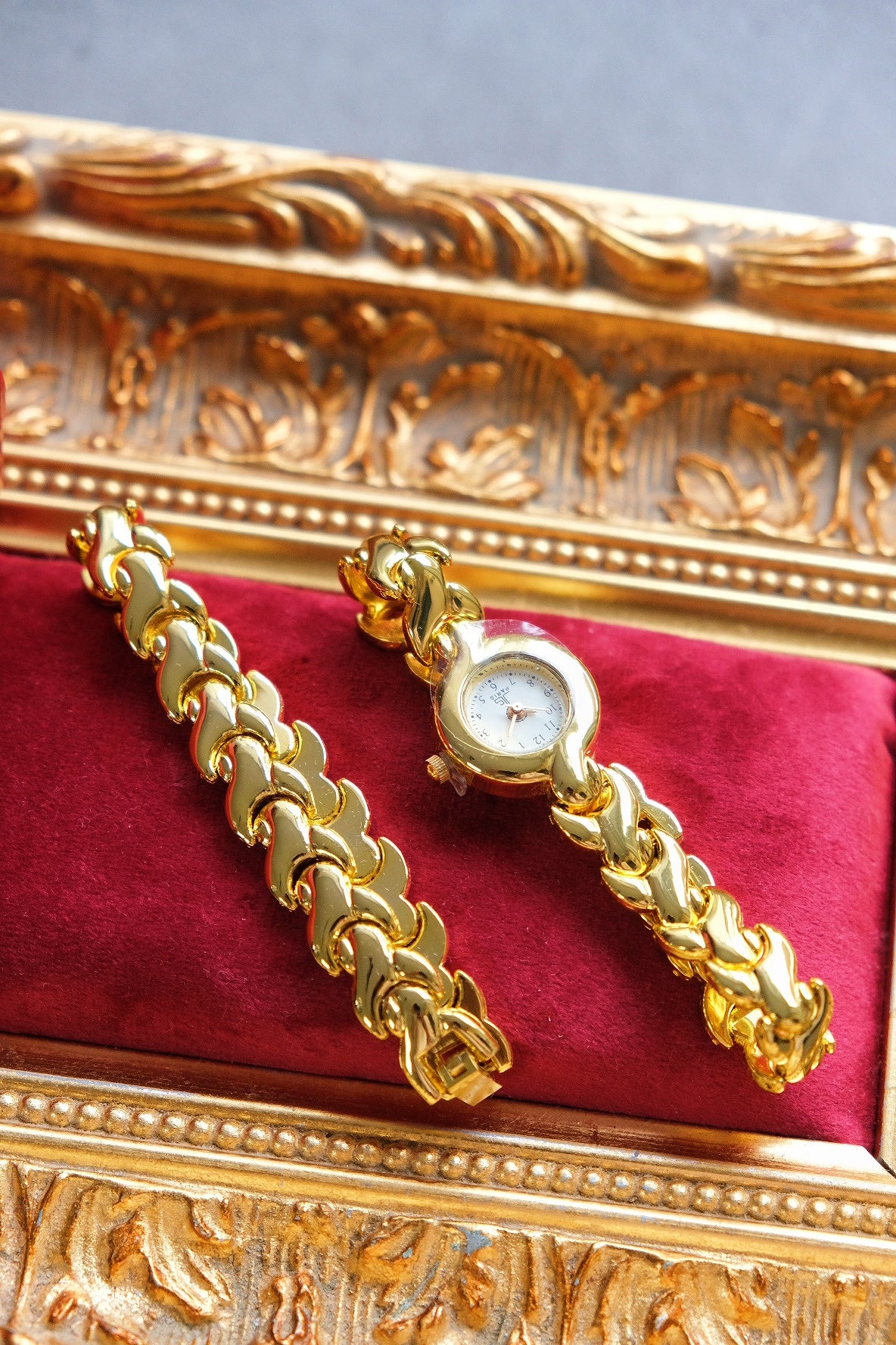 Jean Louis Scherrer Vintage Gold-Tone Watch Set with Bracelet