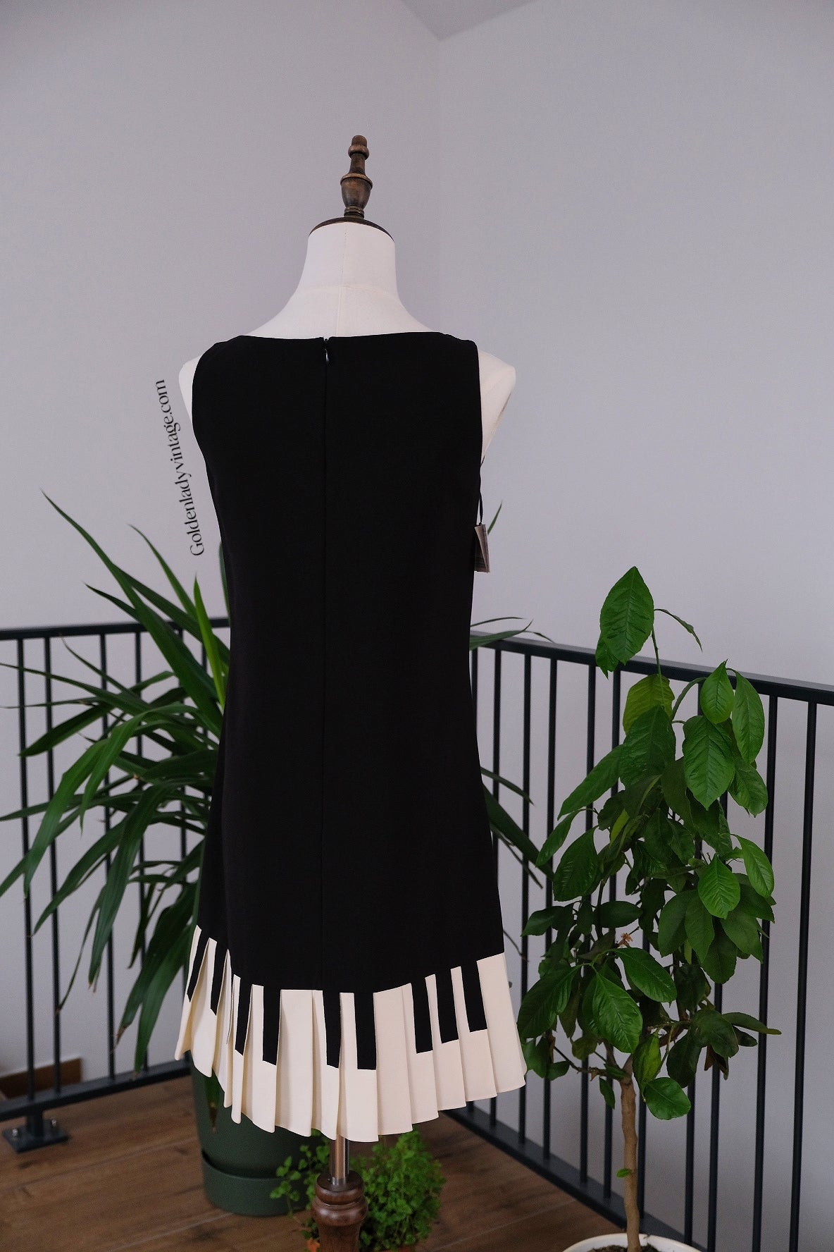 MOSCHINO Boutique Black and white Piano print dress