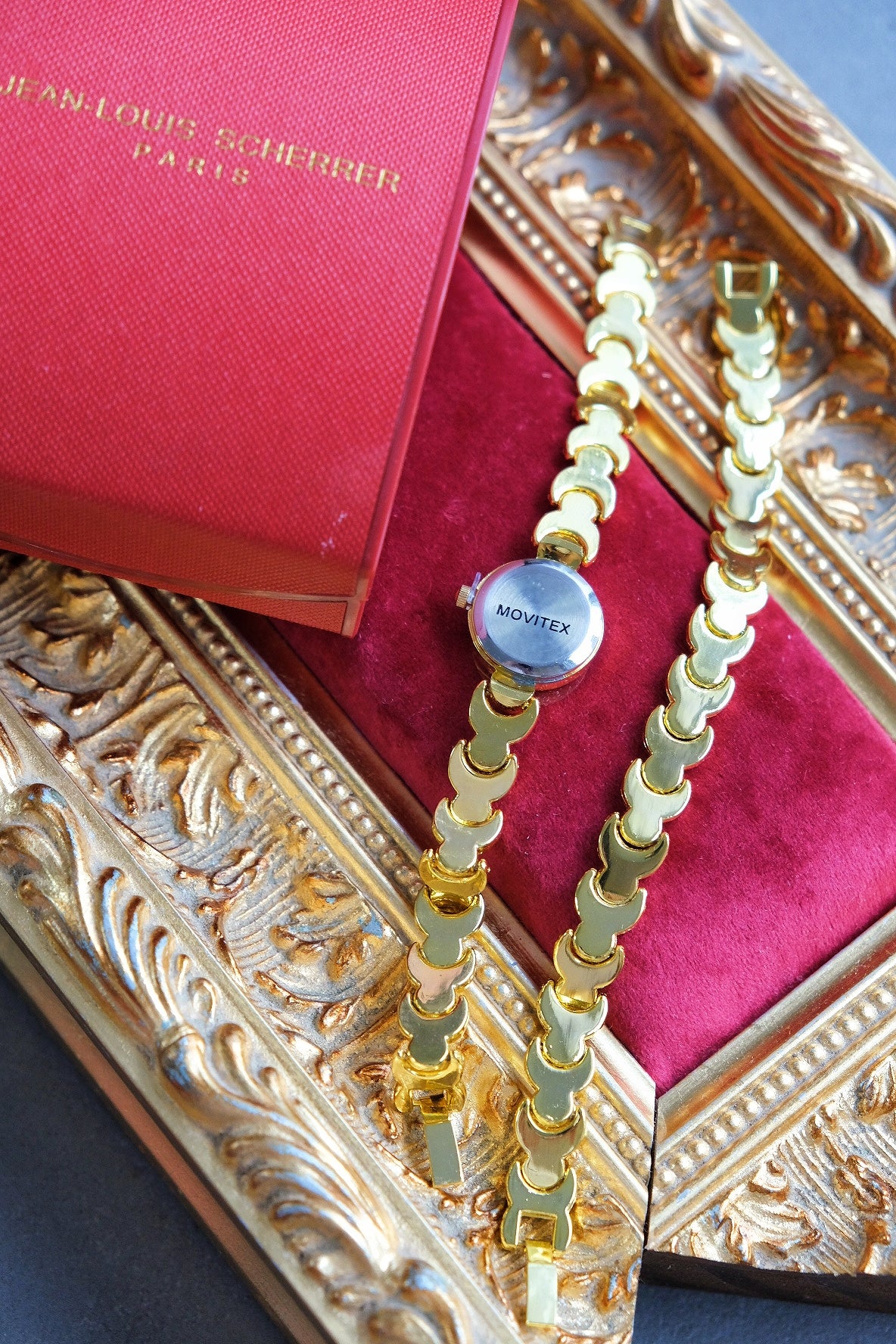 Jean Louis Scherrer Vintage Gold-Tone Watch Set with Bracelet