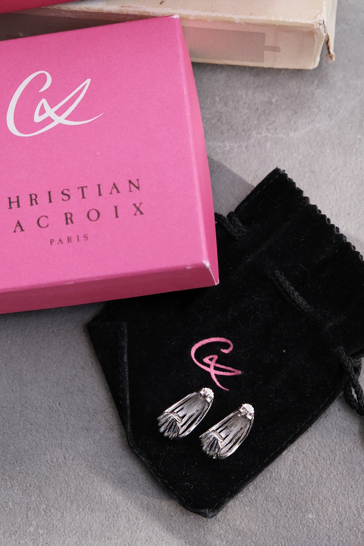 CHRISTIAN LACROIX Vintage Silver Plated Earrings