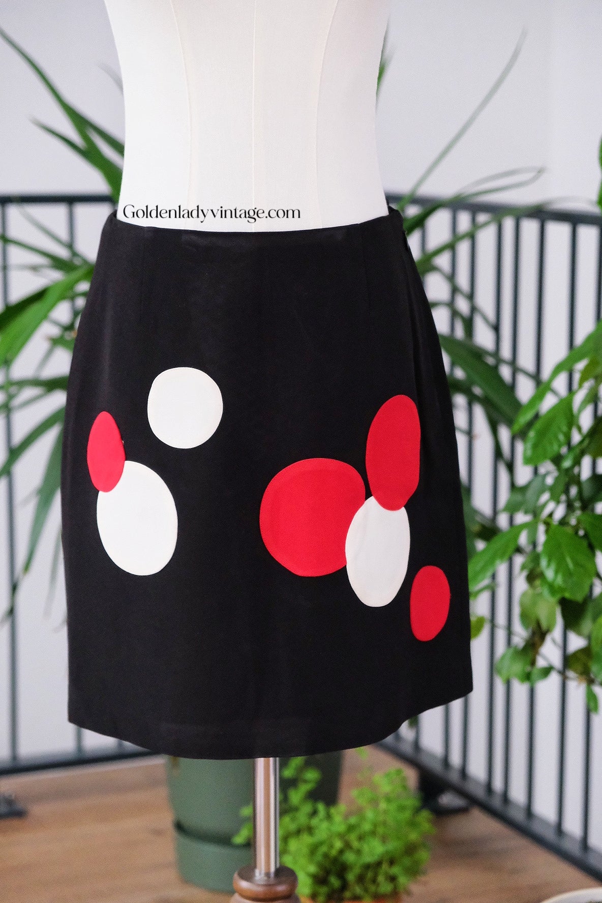 MOSCHINO Cheap and Chic Vintage Iconic Polka Skirt Fran Drescher