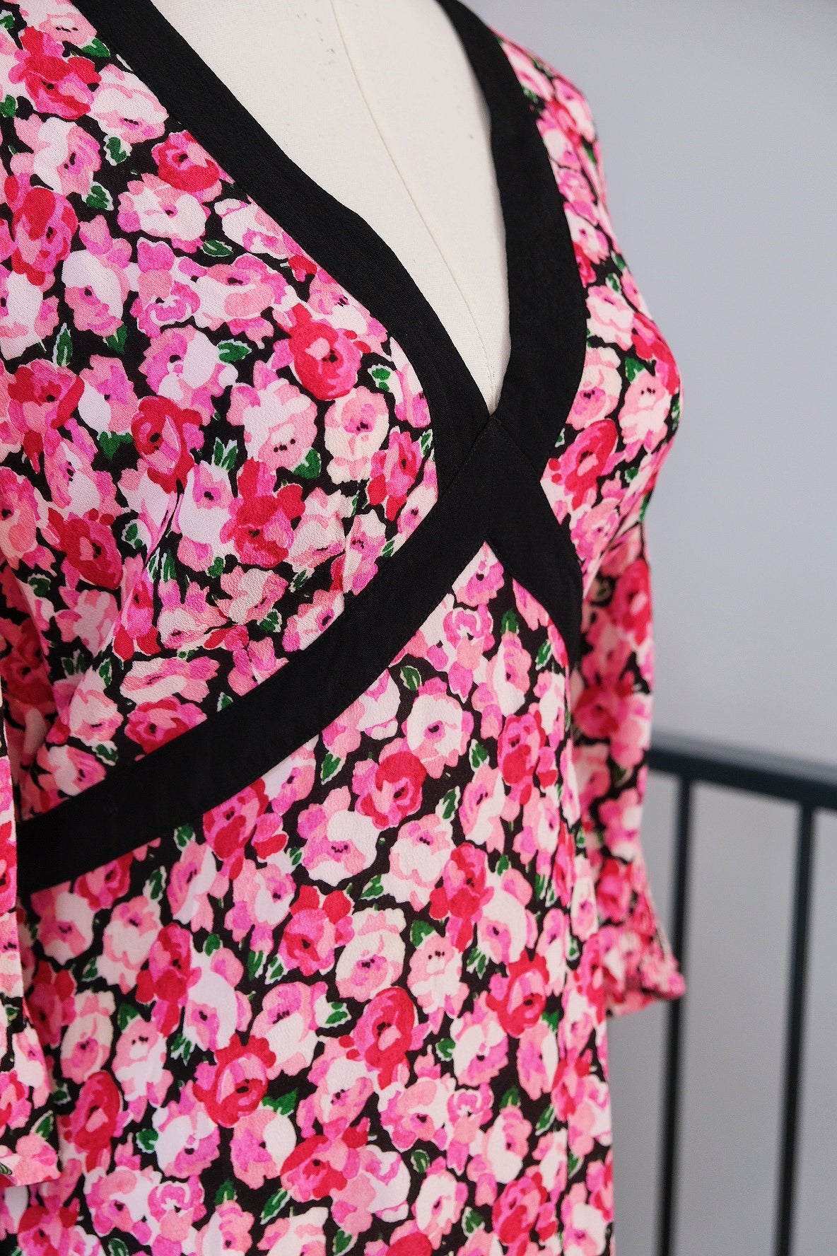 COMING SOON RIXO Deanna Pink English Rose Mix Maxi Dress