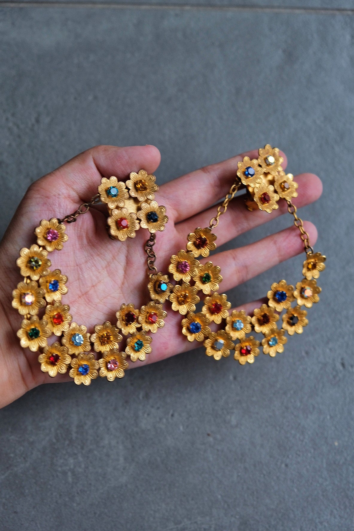 Scooter Paris Massive Size Flower Bucket statement earrings French Vintage Earclips