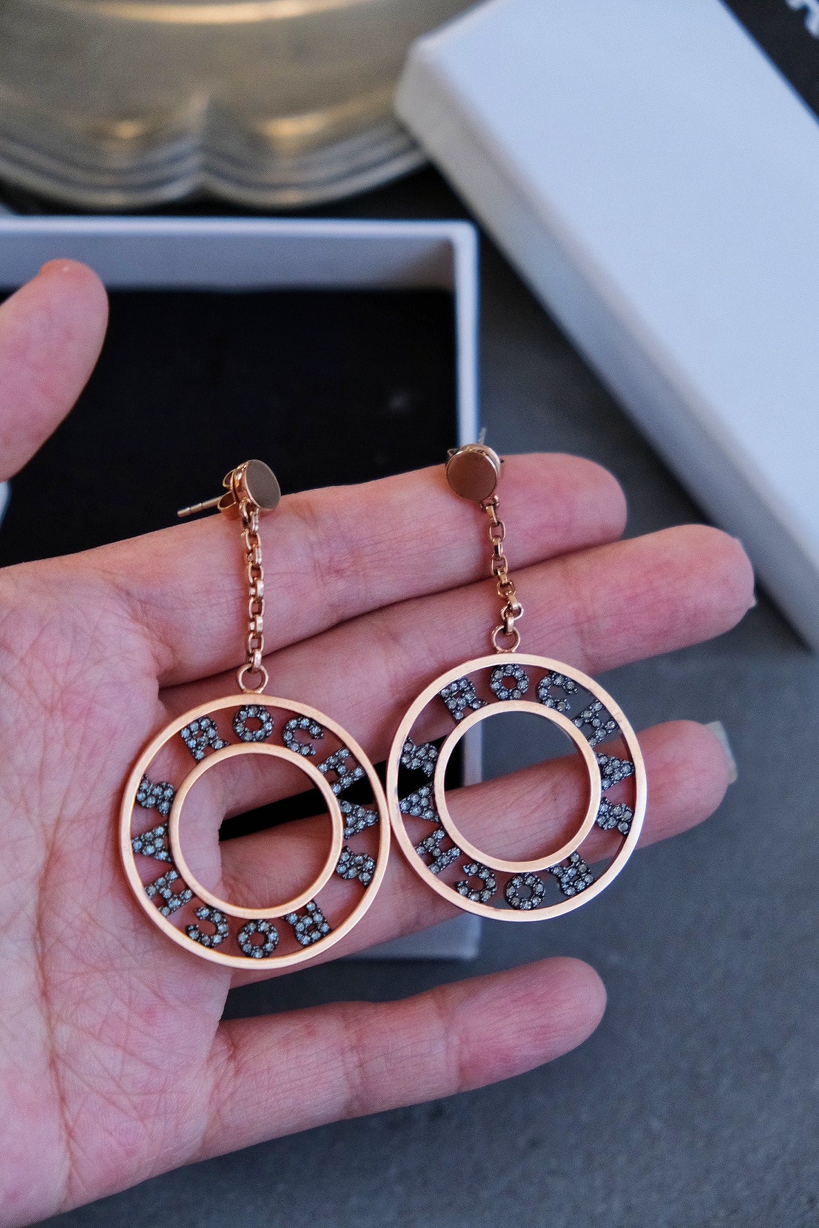 ROCHAS Chunky hoop Earrings Holiday Earrings