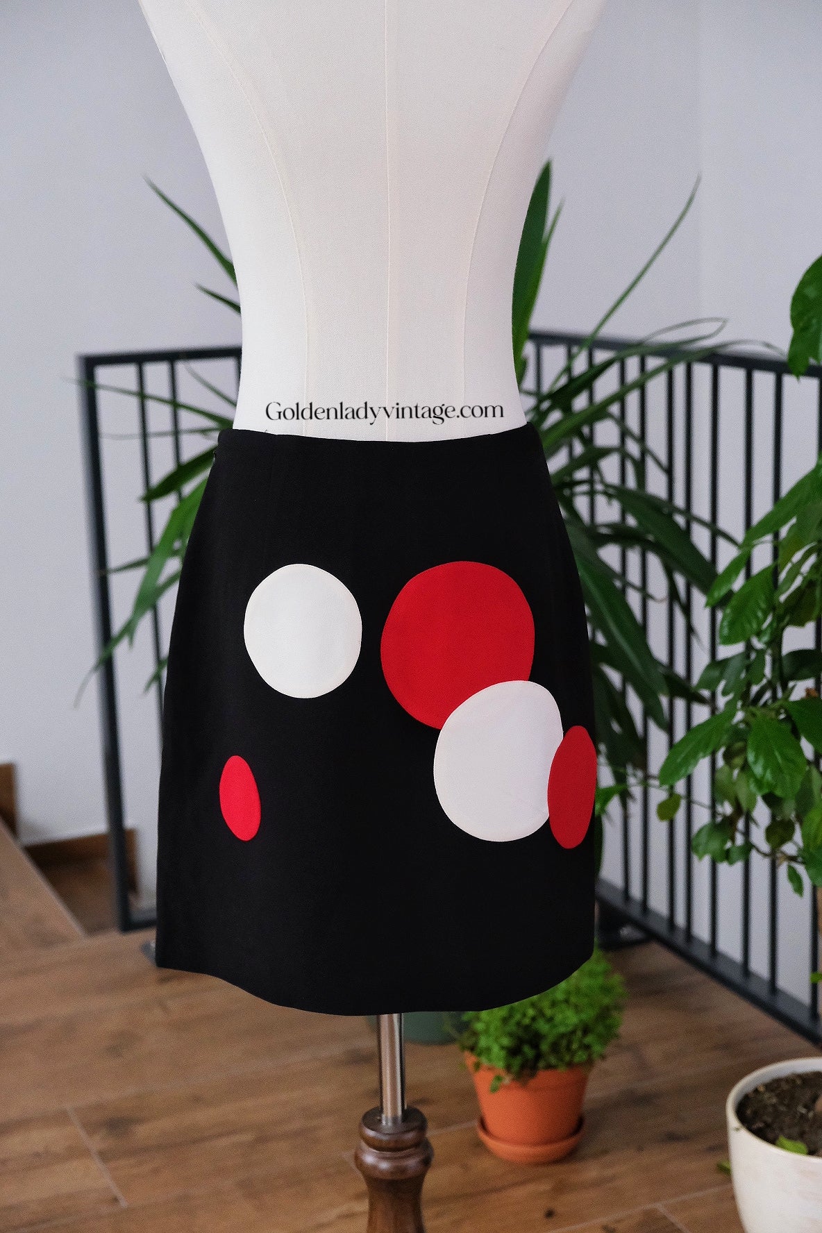 MOSCHINO Cheap and Chic Vintage Iconic Polka Skirt Fran Drescher