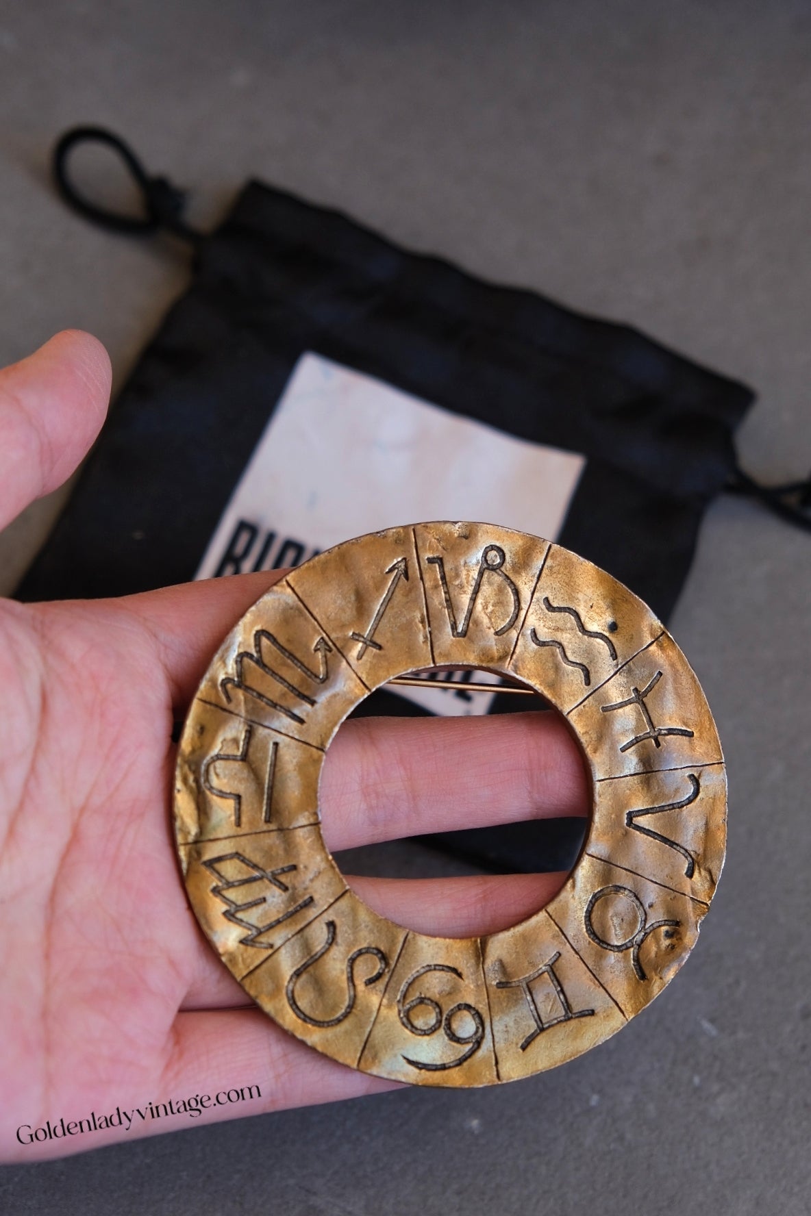 BICHE DE BERE Massive Zodiac Vintage Brooch