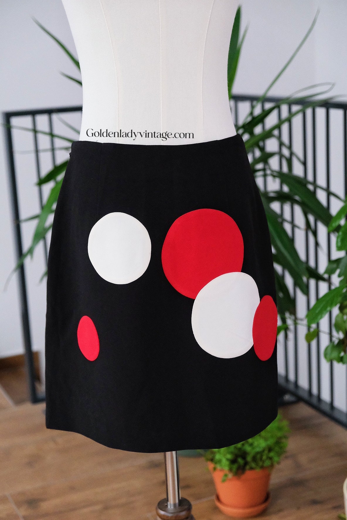 MOSCHINO Cheap and Chic Vintage Iconic Polka Skirt Fran Drescher