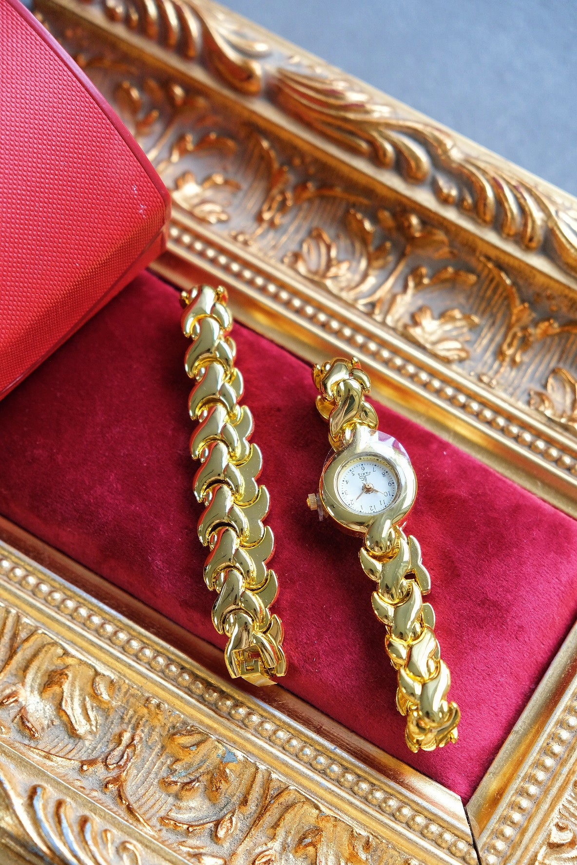 Jean Louis Scherrer Vintage Gold-Tone Watch Set with Bracelet