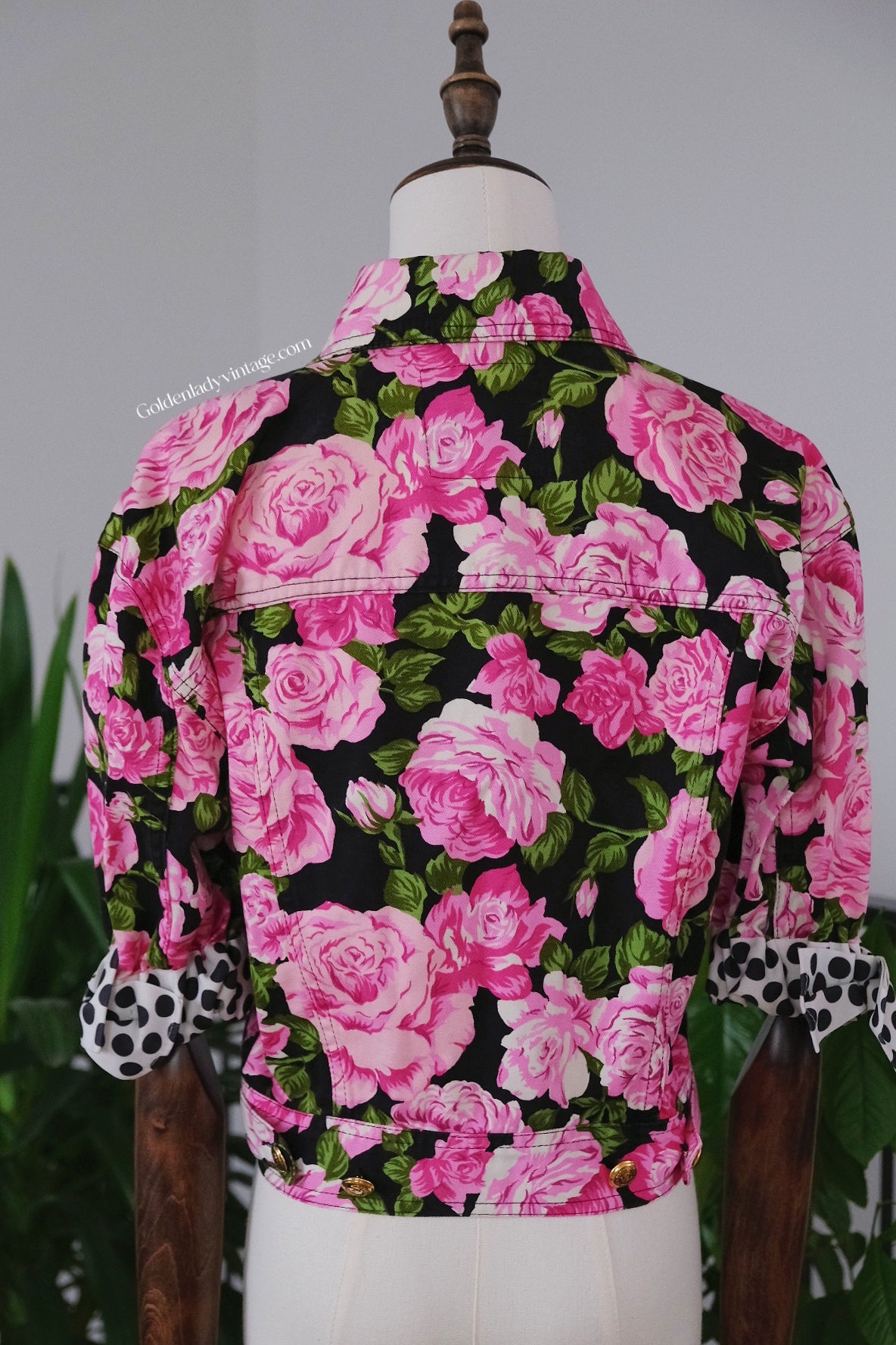 MOSCHINO Jeans Vintage Floral Jacket Rose Print