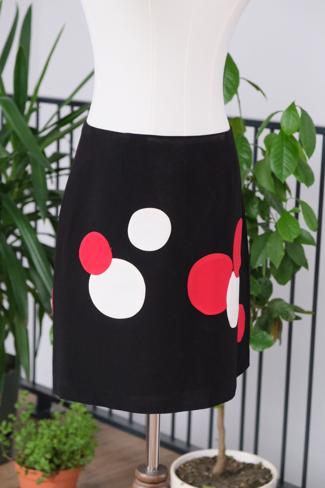 MOSCHINO Cheap and Chic Vintage Iconic Polka Skirt Fran Drescher