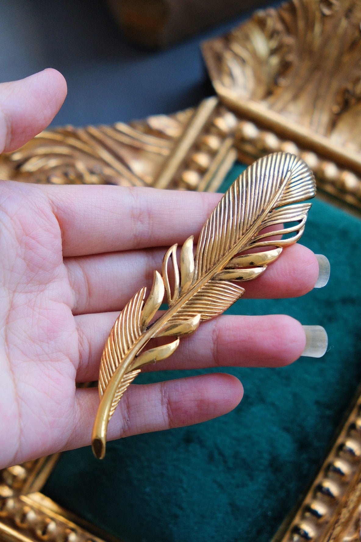 Christian Dior Feather Large Vintage Brooch
