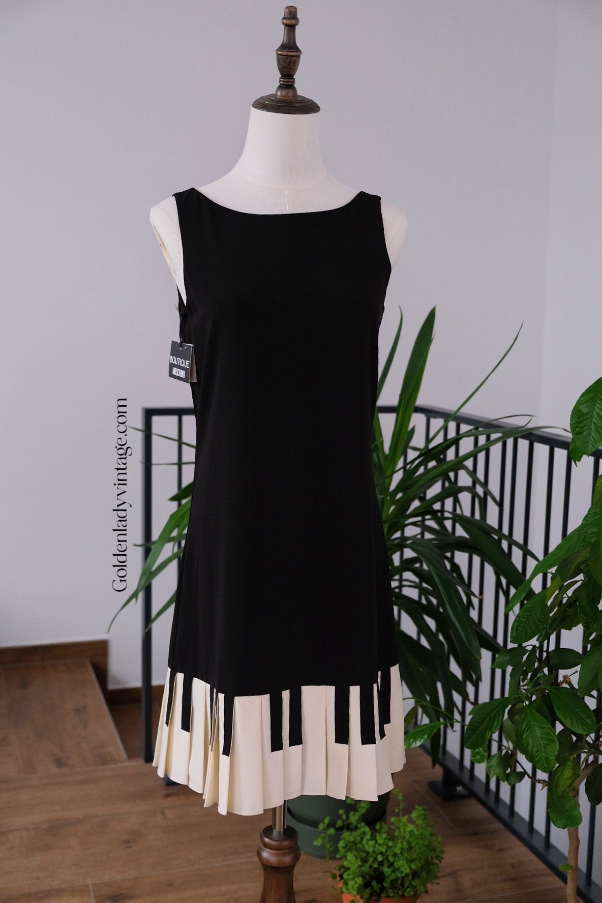 MOSCHINO Boutique Black and white Piano print dress