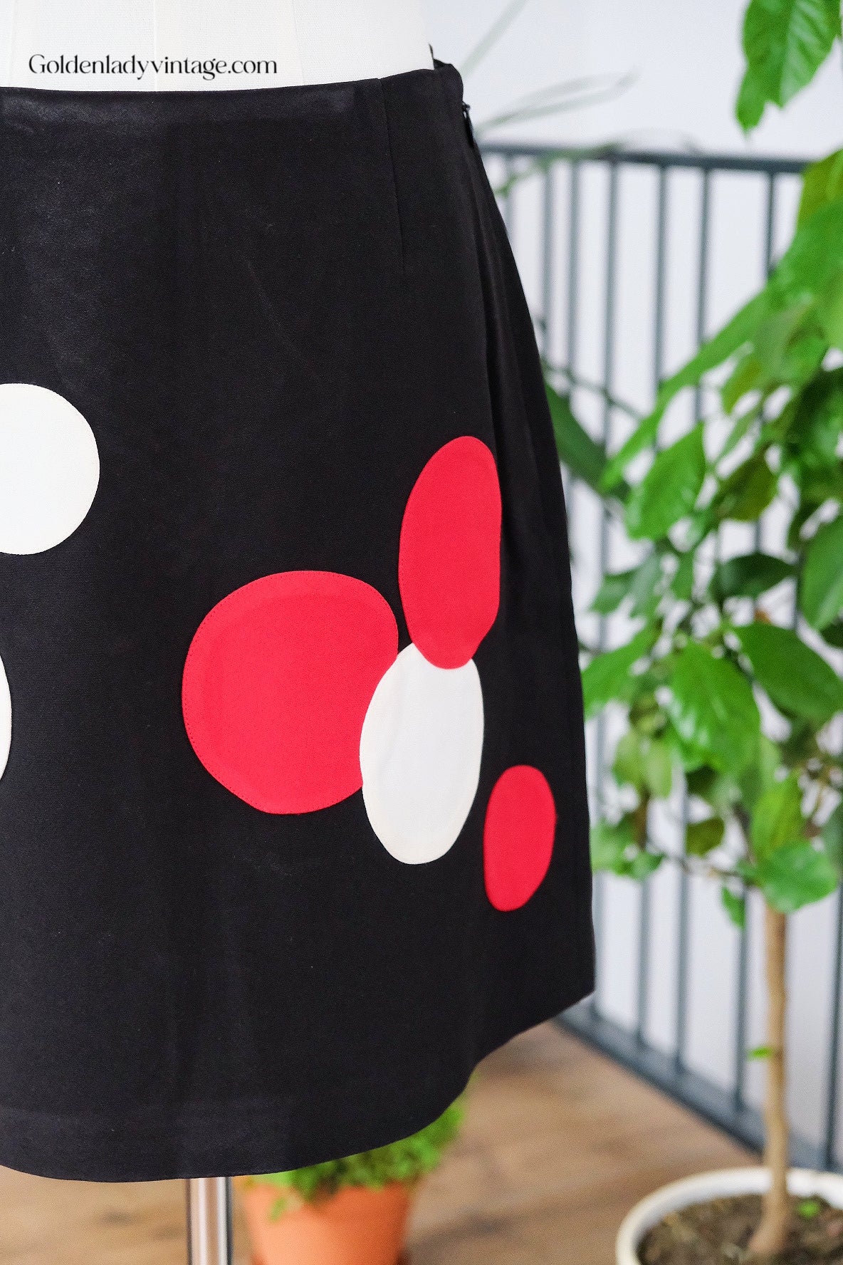 MOSCHINO Cheap and Chic Vintage Iconic Polka Skirt Fran Drescher