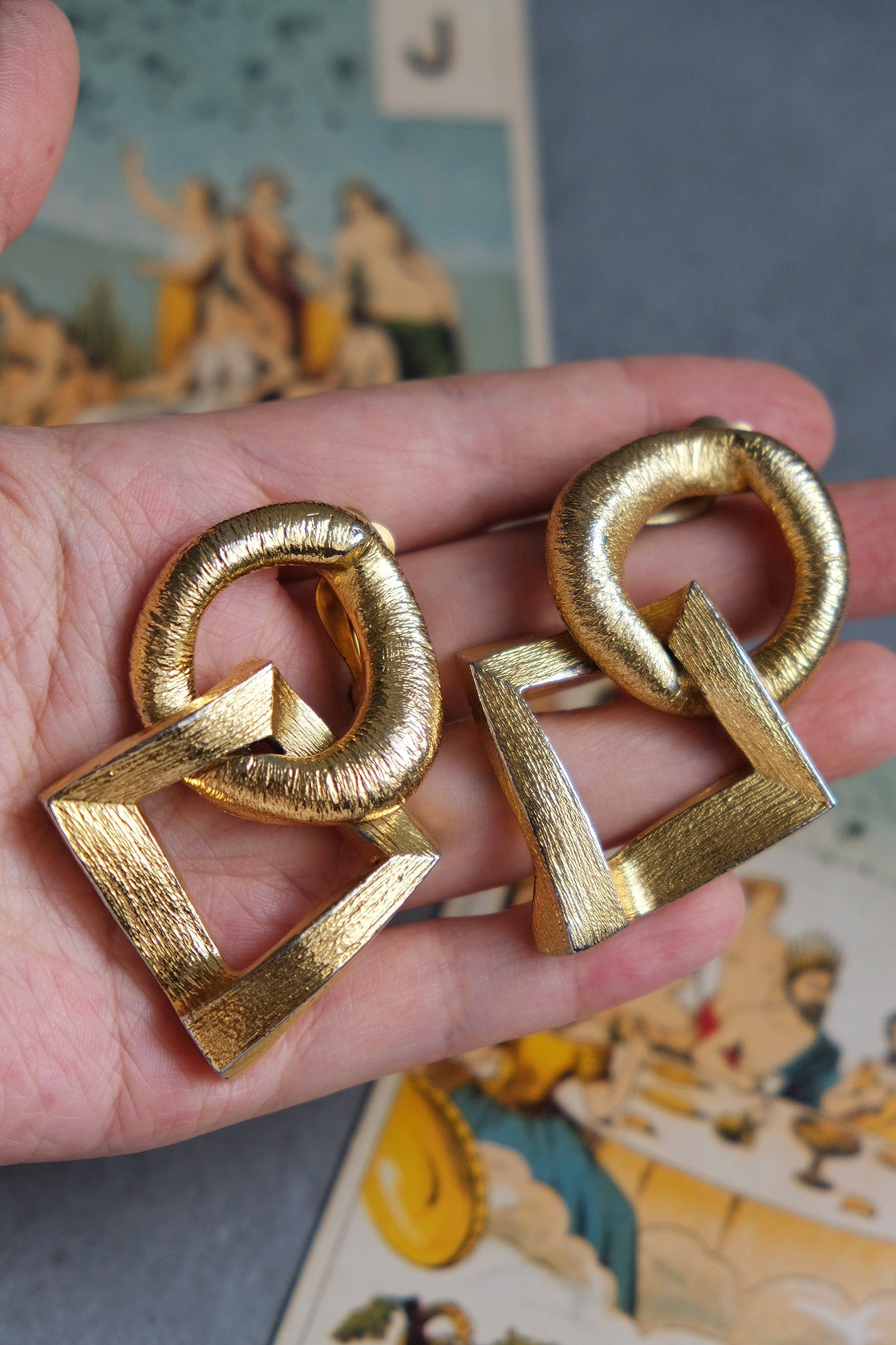 Yves Saint Laurent YSL vintage Dangle Earclips