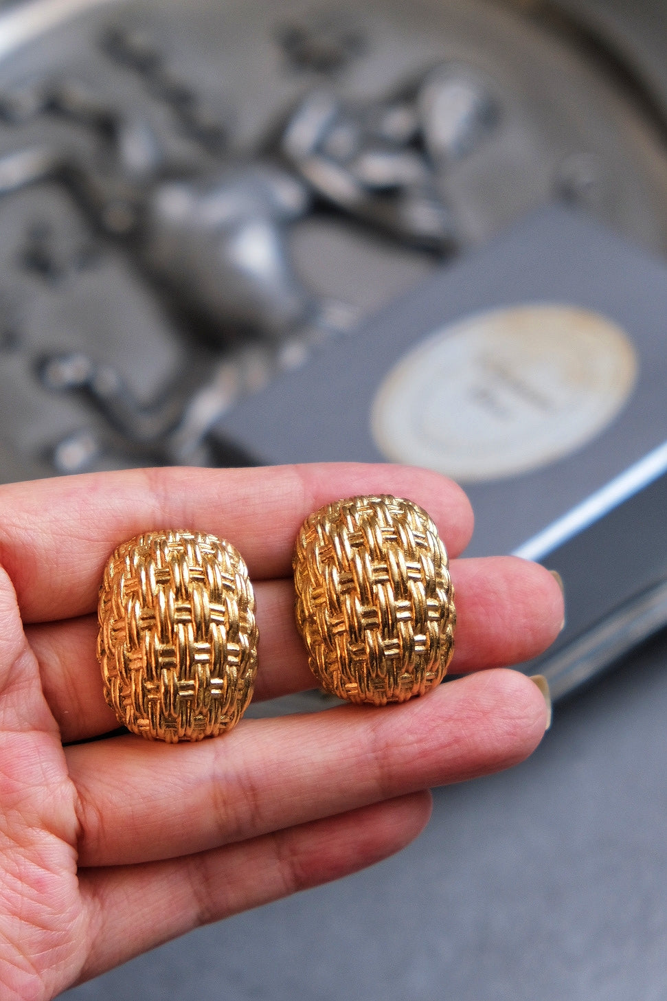 Christian Dior Braid Vintage Ear clips Earrings