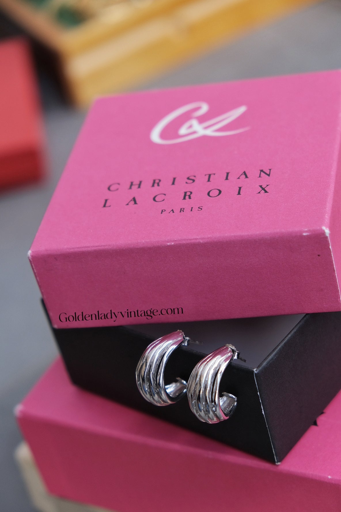 CHRISTIAN LACROIX Vintage Silver Plated Earrings