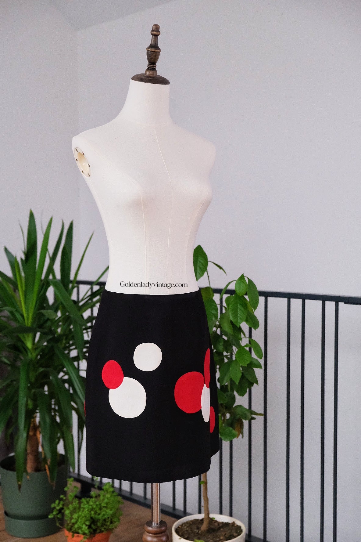 MOSCHINO Cheap and Chic Vintage Iconic Polka Skirt Fran Drescher