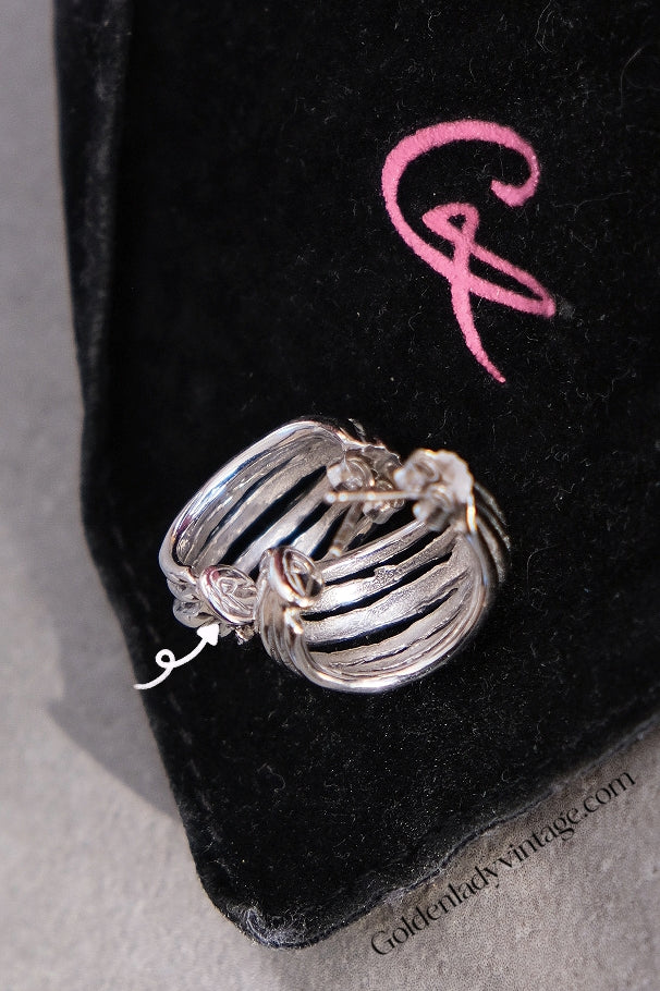 CHRISTIAN LACROIX Vintage Silver Plated Earrings