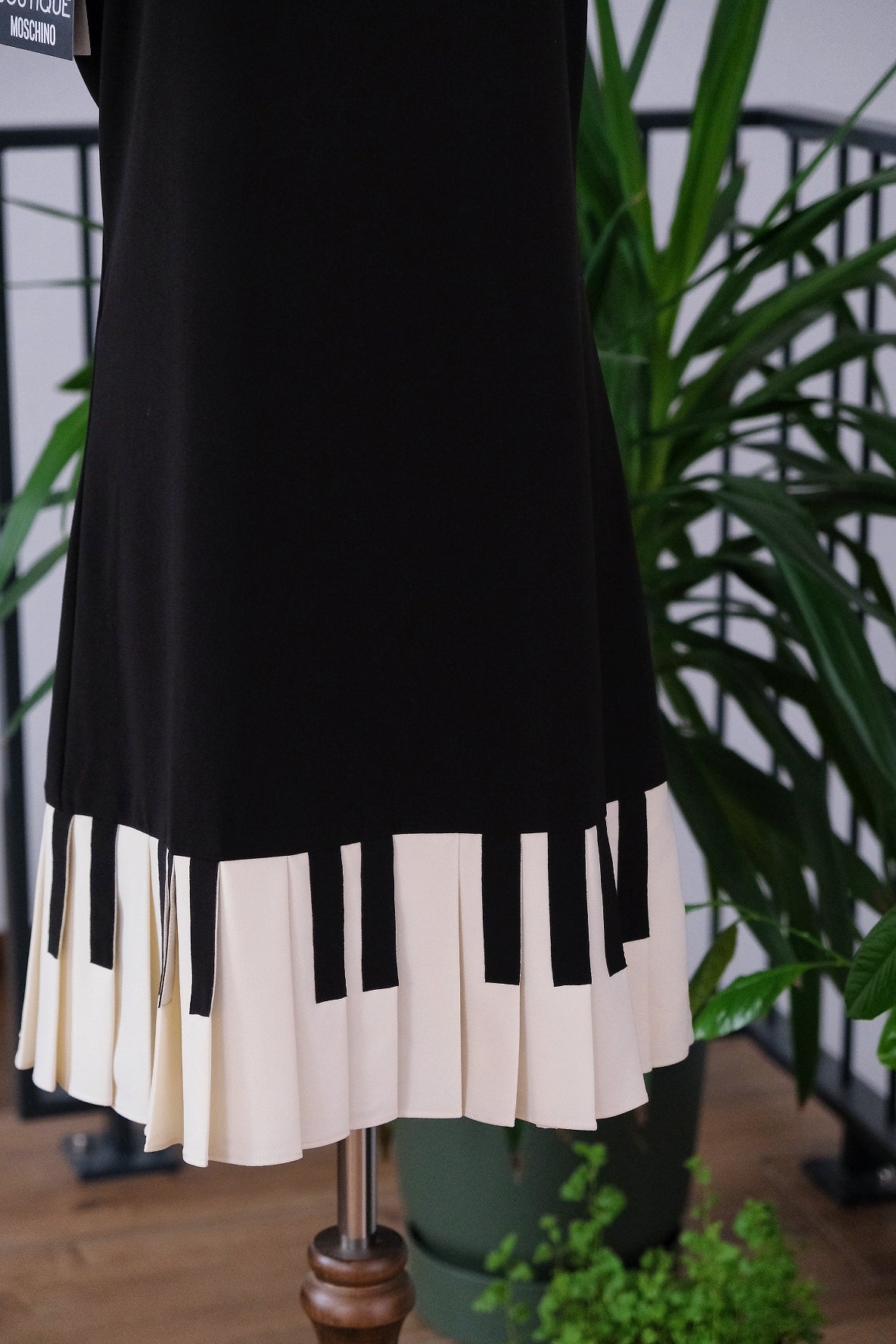 MOSCHINO Boutique Black and white Piano print dress