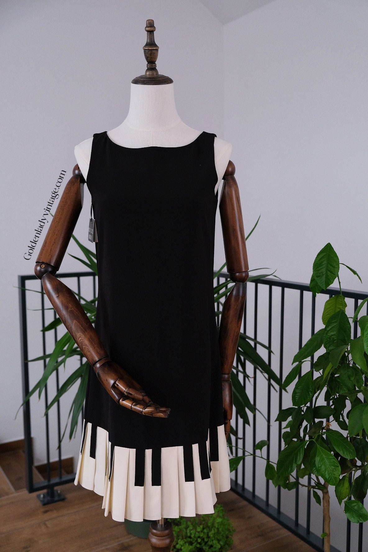 MOSCHINO Boutique Black and white Piano print dress