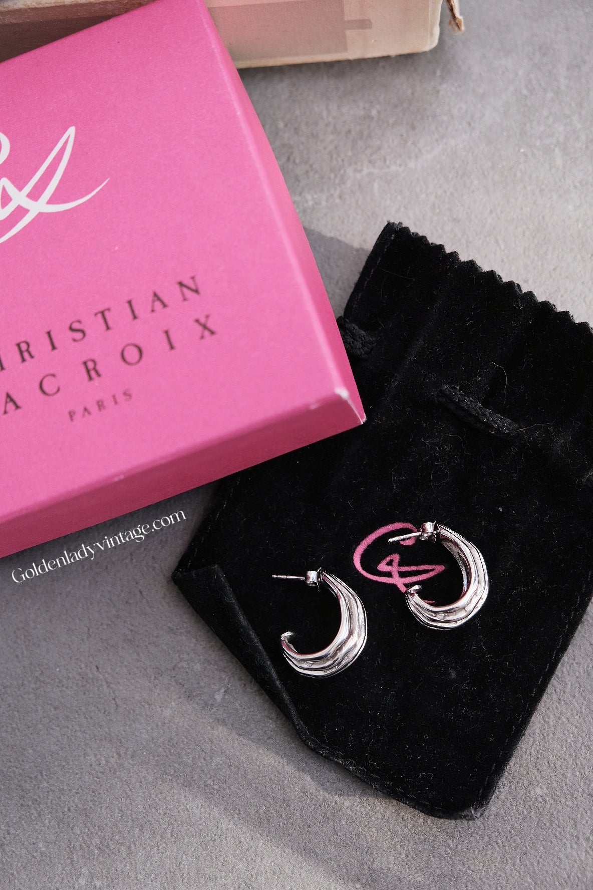 CHRISTIAN LACROIX Vintage Silver Plated Earrings