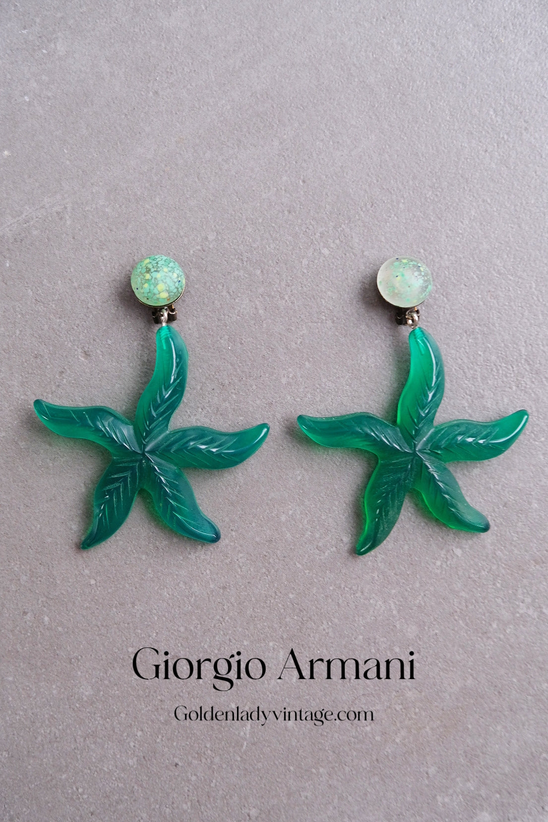 GIORGIO ARMANI Massive Starfish Fun Ear Clips Chunky Ear Clips Vintage Earrings Holiday Earrings