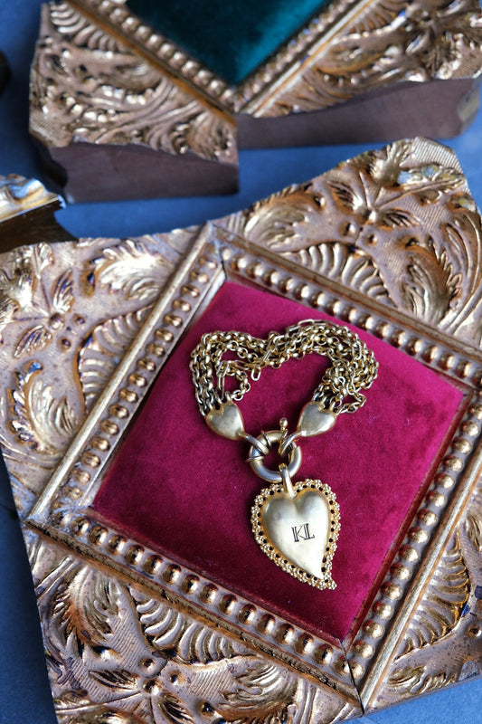 Karl Lagerfeld Heart Chain Vintage Bracelet