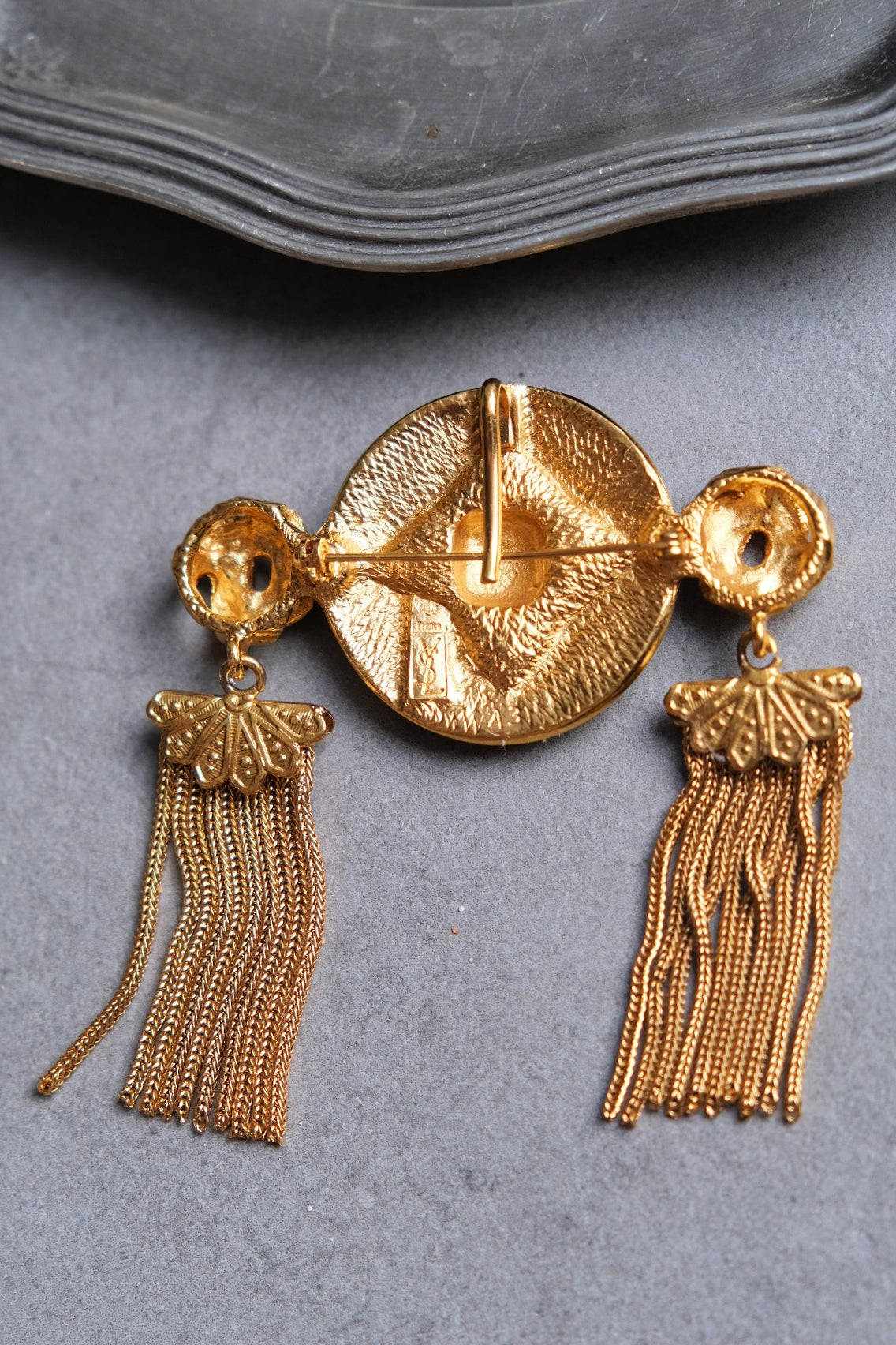 Yves Saint Laurent YSL Tassel Brooch French Vintage pin Vintage Brooch