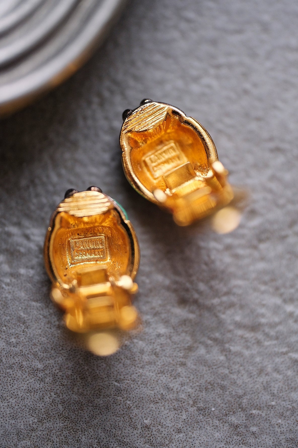 Lanvin Germany ladybug earclips Vintage Earrings