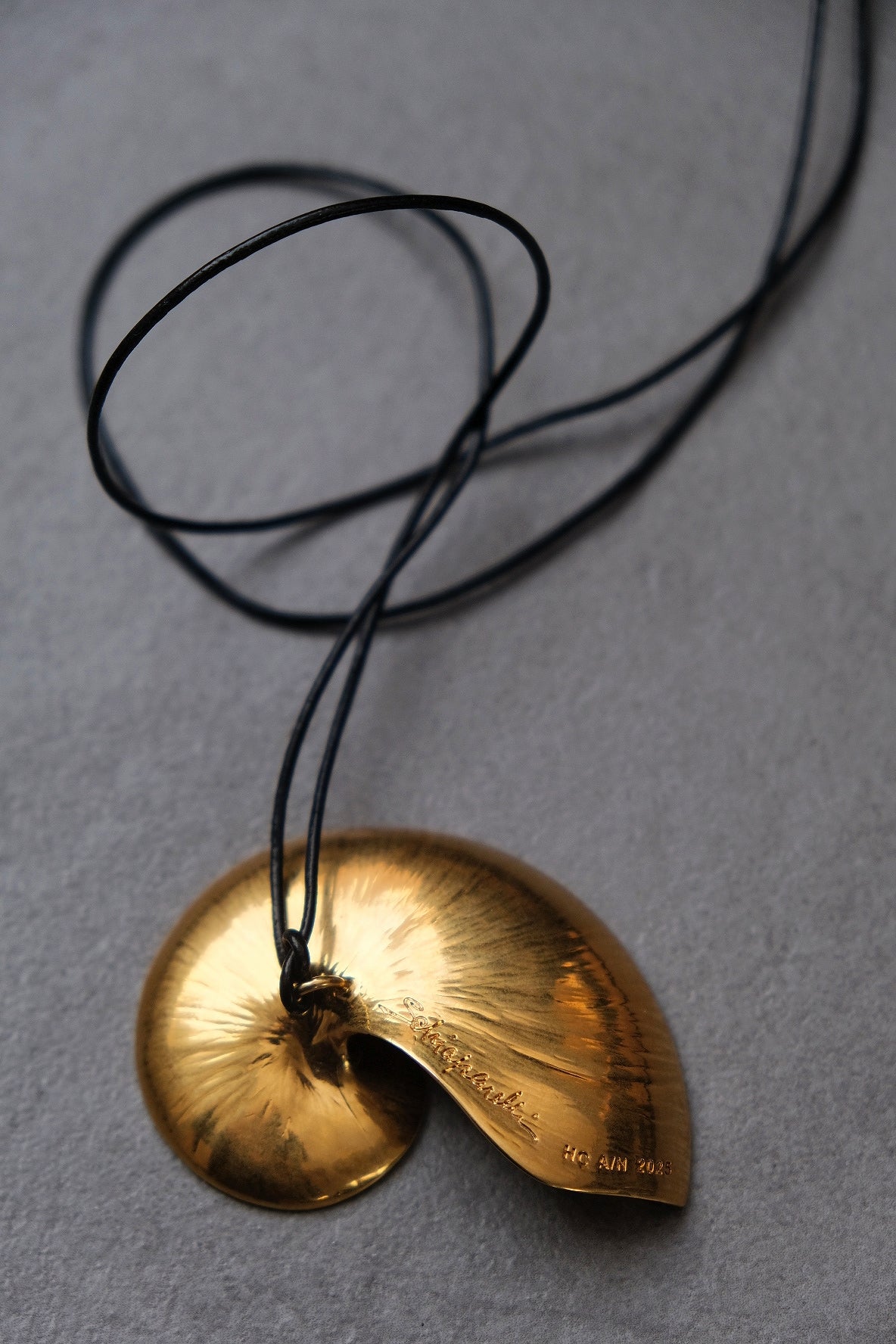 Schiaparelli Sea Snail leather chain necklace