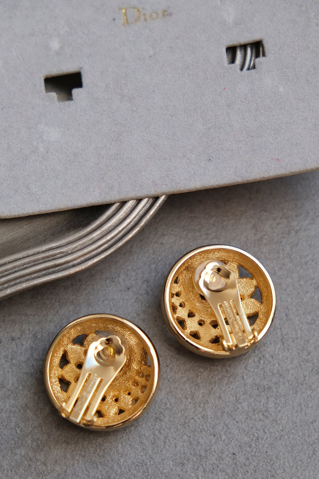 Christian Dior crystal Vintage Ear clips Earrings