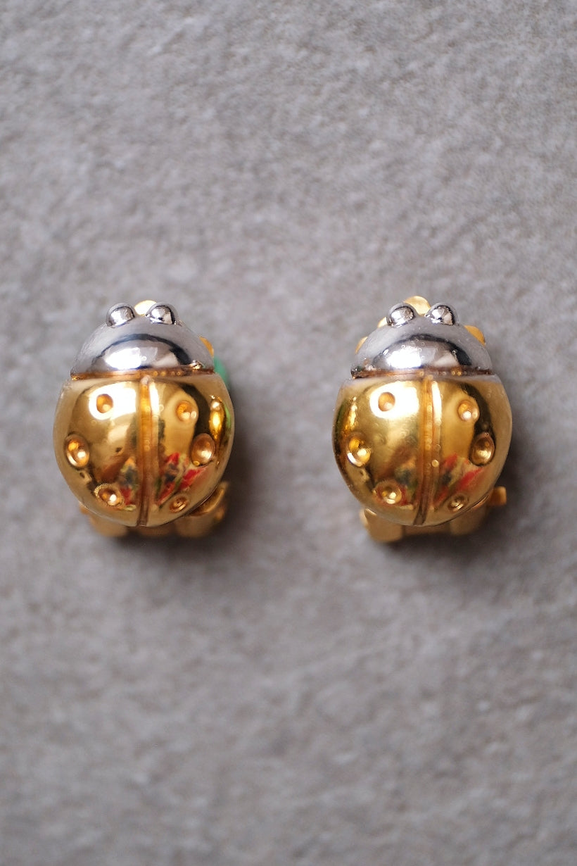 Lanvin Germany ladybug earclips Vintage Earrings