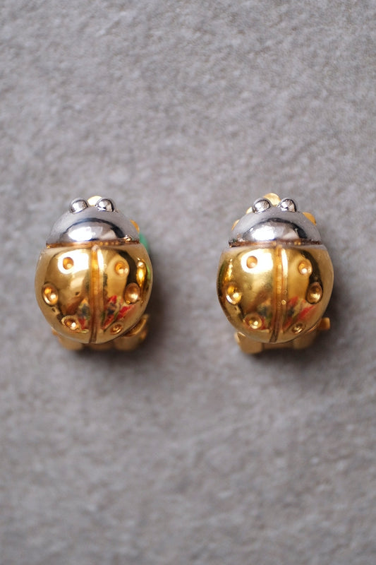 Lanvin Germany ladybug earclips Vintage Earrings