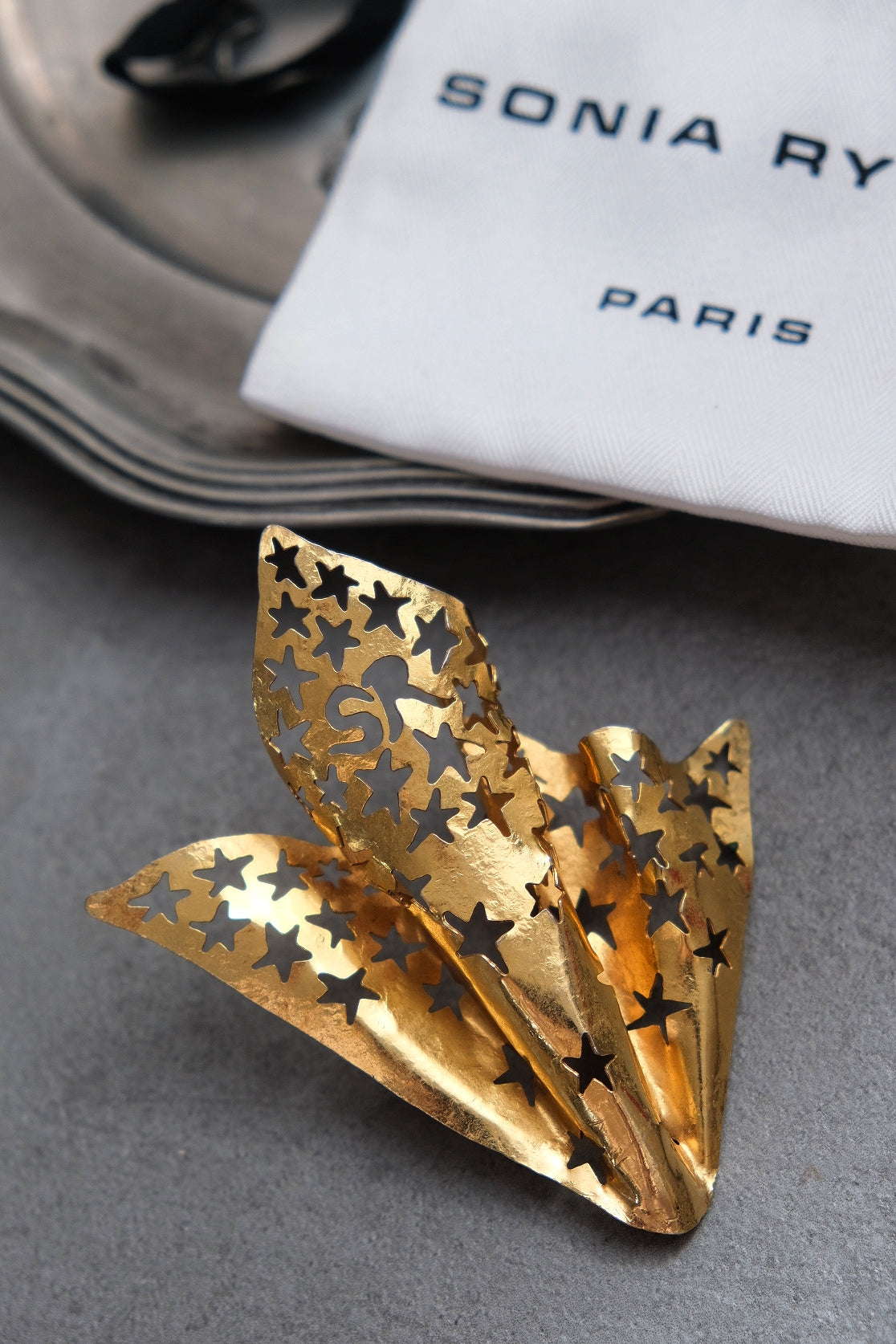 SONIA RYKIEL Paper Cutting statement Vinatge Pin