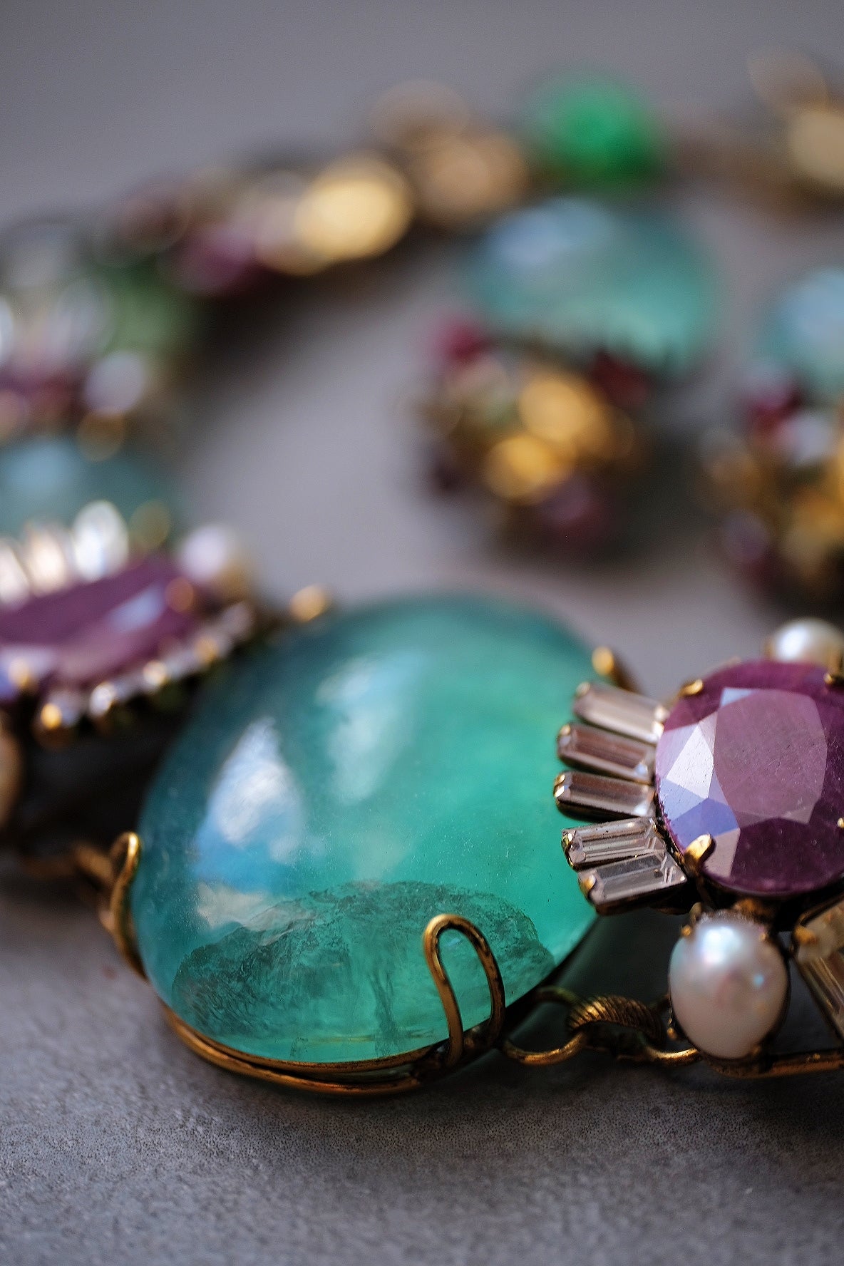 Iradj Moini Magic Aquamarine Necklace and Earclips Jewelry Set