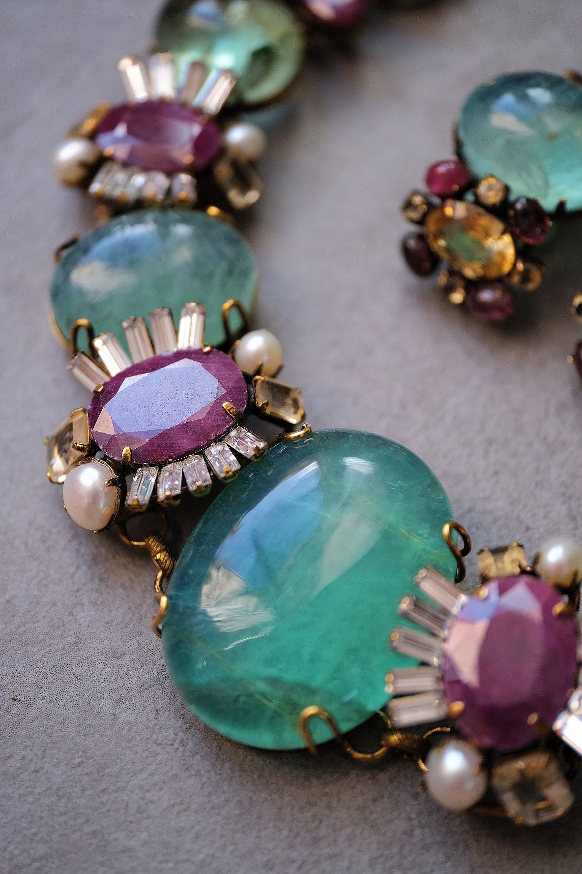 Iradj Moini Magic Aquamarine Necklace and Earclips Jewelry Set