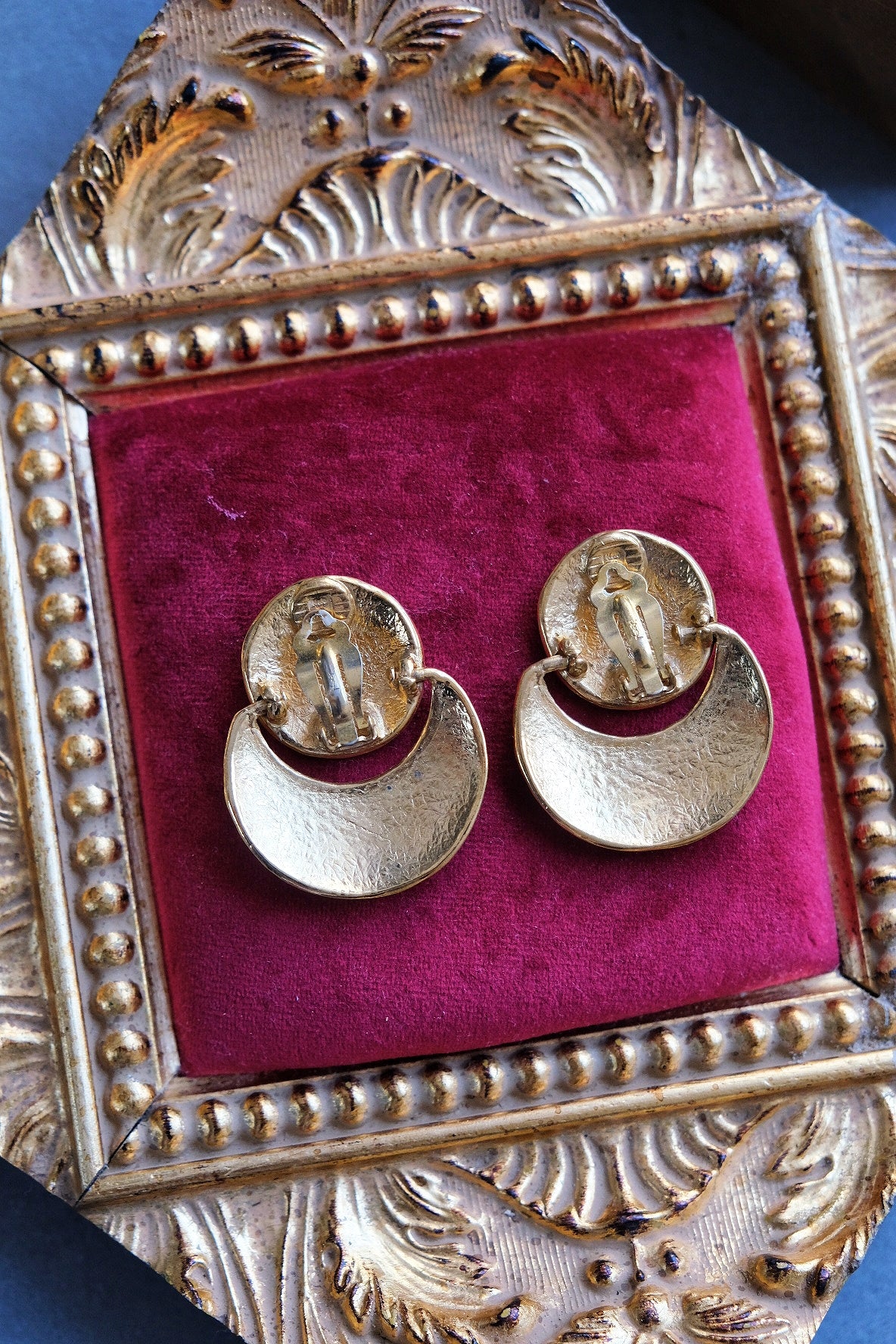 Yves Saint Laurent Sun Moon Vintage Ear Clips