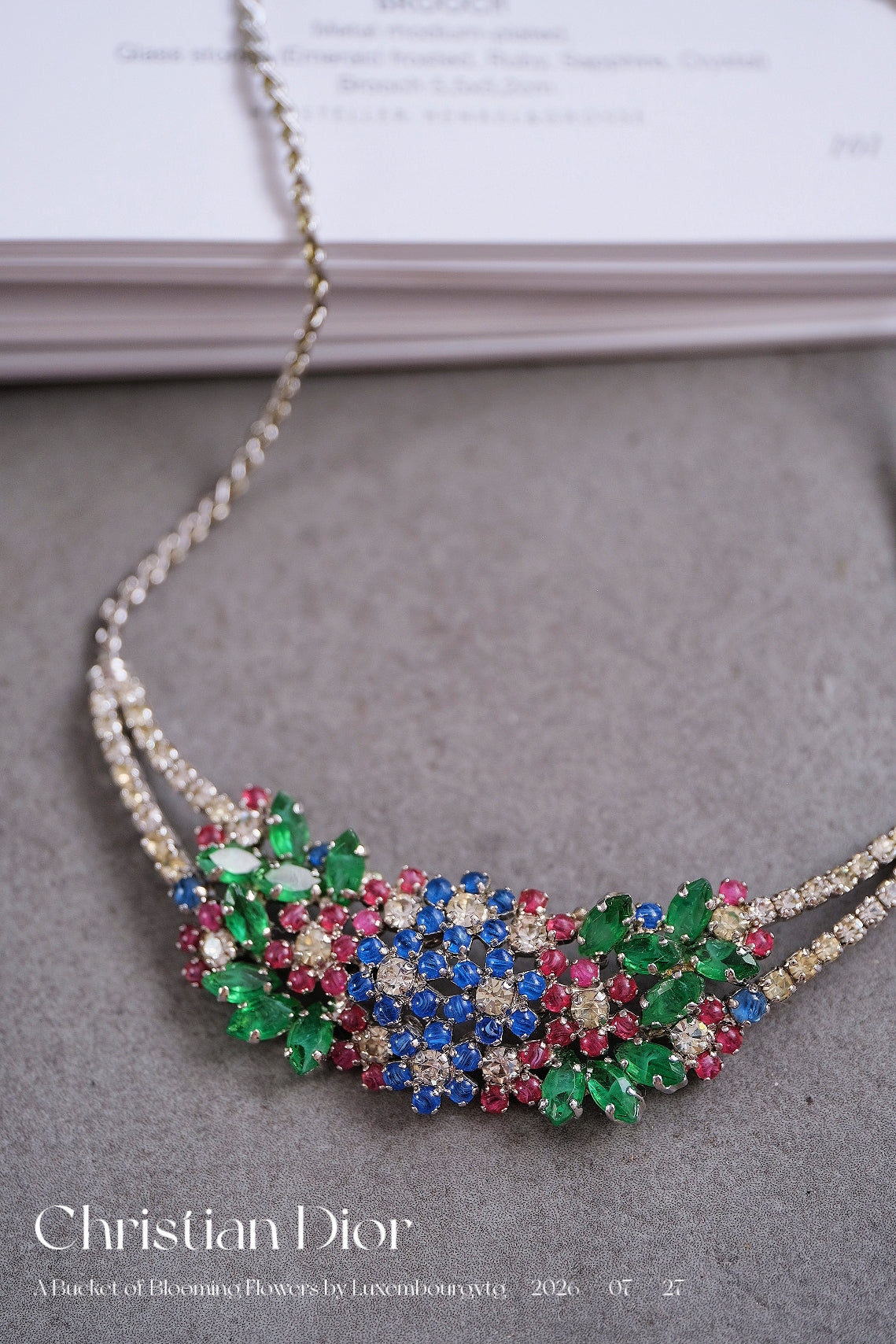 Christian Dior Flower Buckets Necklace