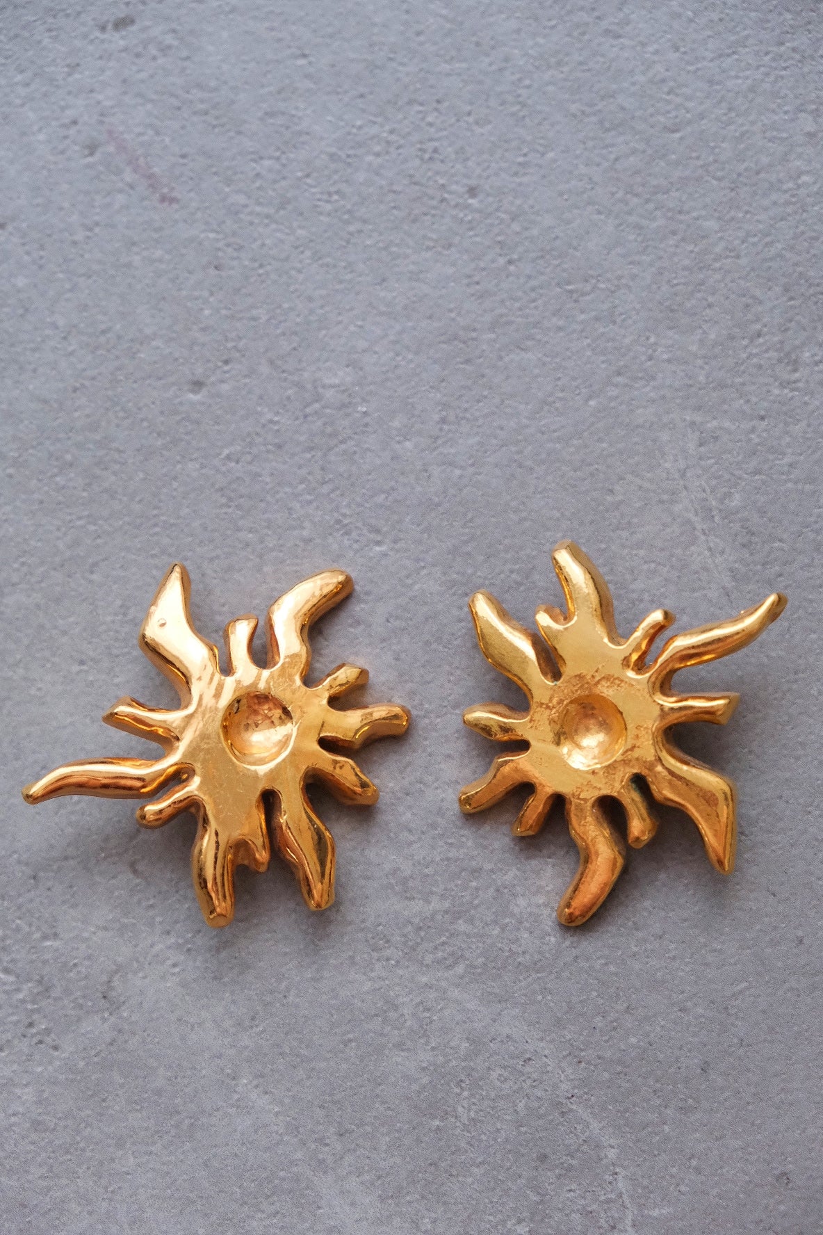 CHRISTIAN LACROIX Massive size Vintage sun ear clips statement earrings