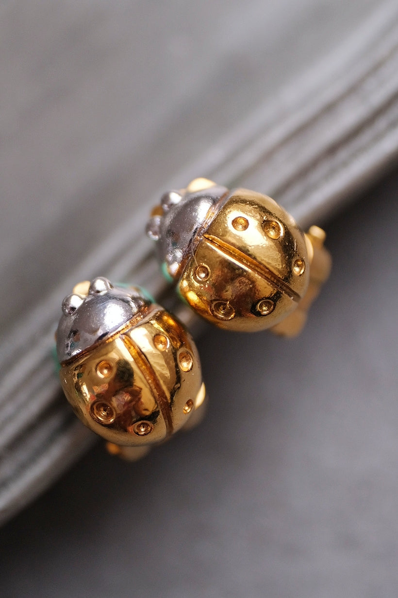 Lanvin Germany ladybug earclips Vintage Earrings