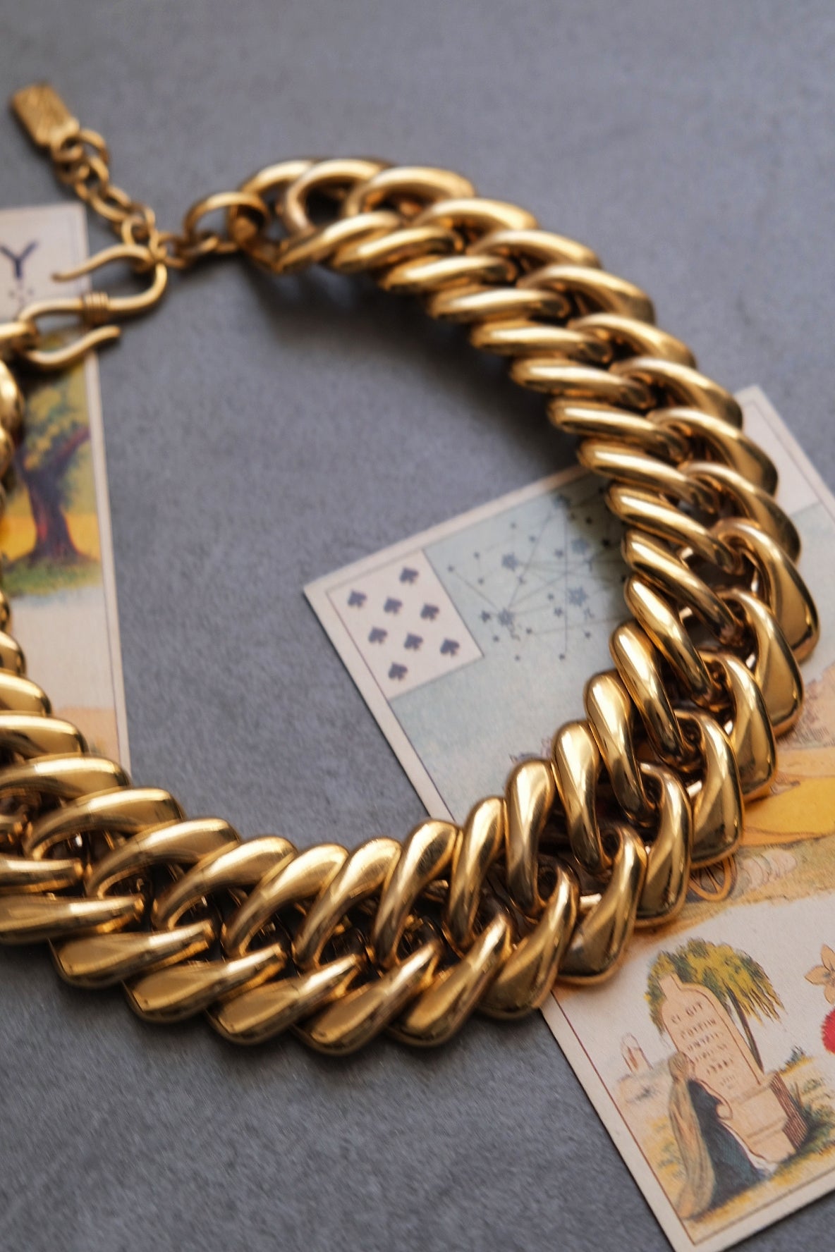 Yves Saint Laurent YSL massive vintage chain necklace