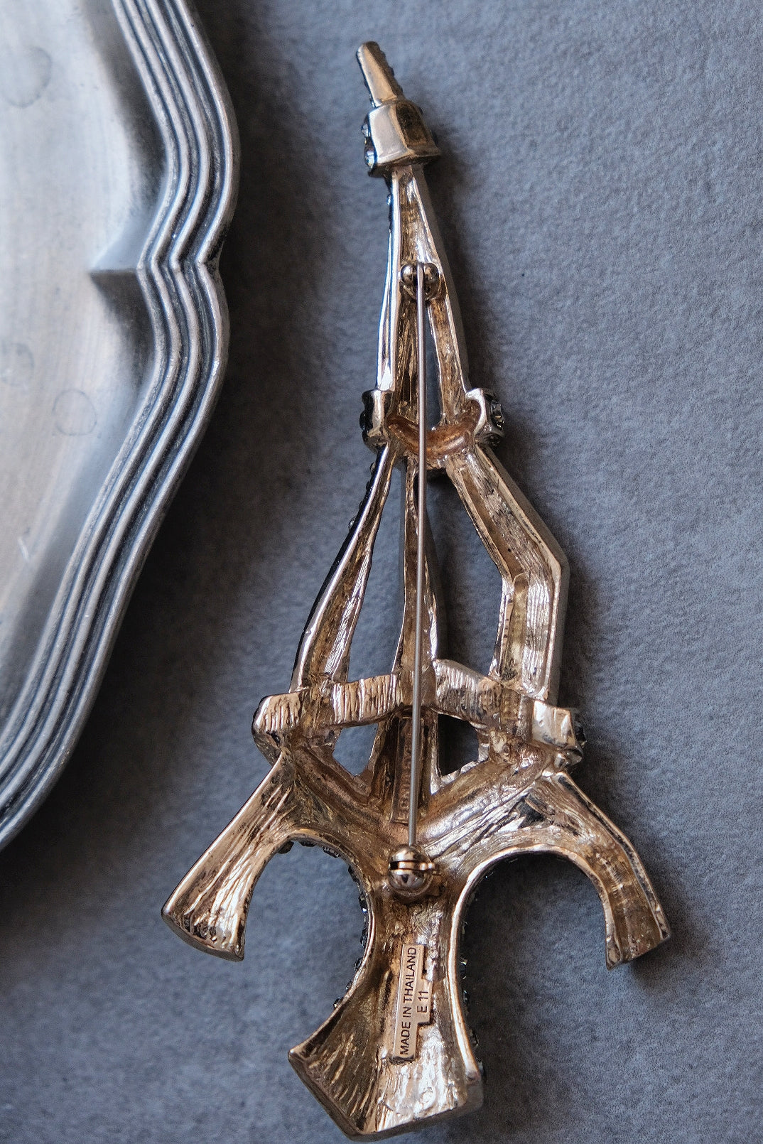 SONIA RYKIEL statement massive Vinatge Eiffel Tower Brooch Pin