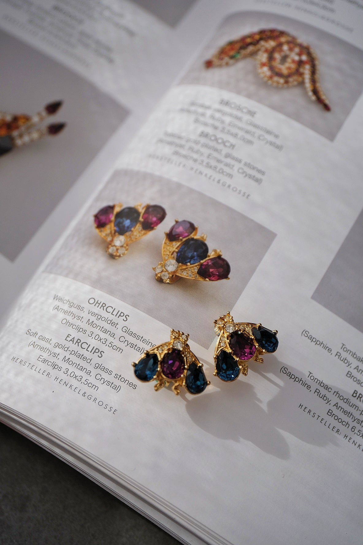 Christian Dior Bookpiece Bumble Bee Crystal Stud Earrings Vintage Earclips