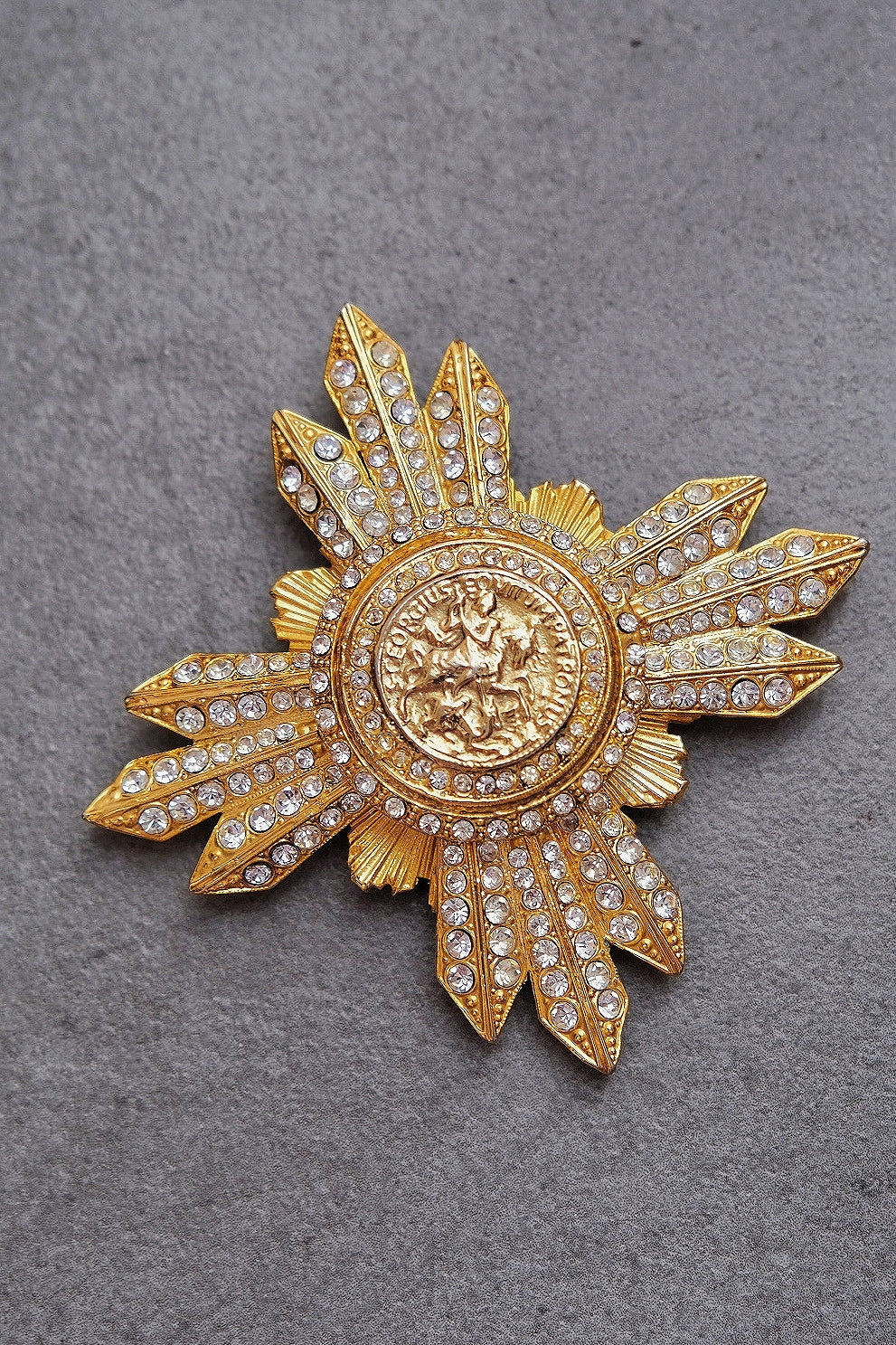 Gianfranco Ferré Maltese Cross Rome Coin Vintage brooch