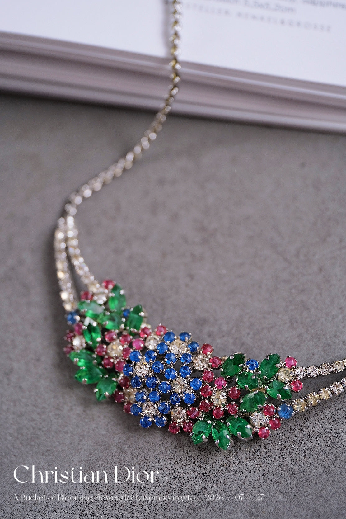 Christian Dior Flower Buckets Necklace