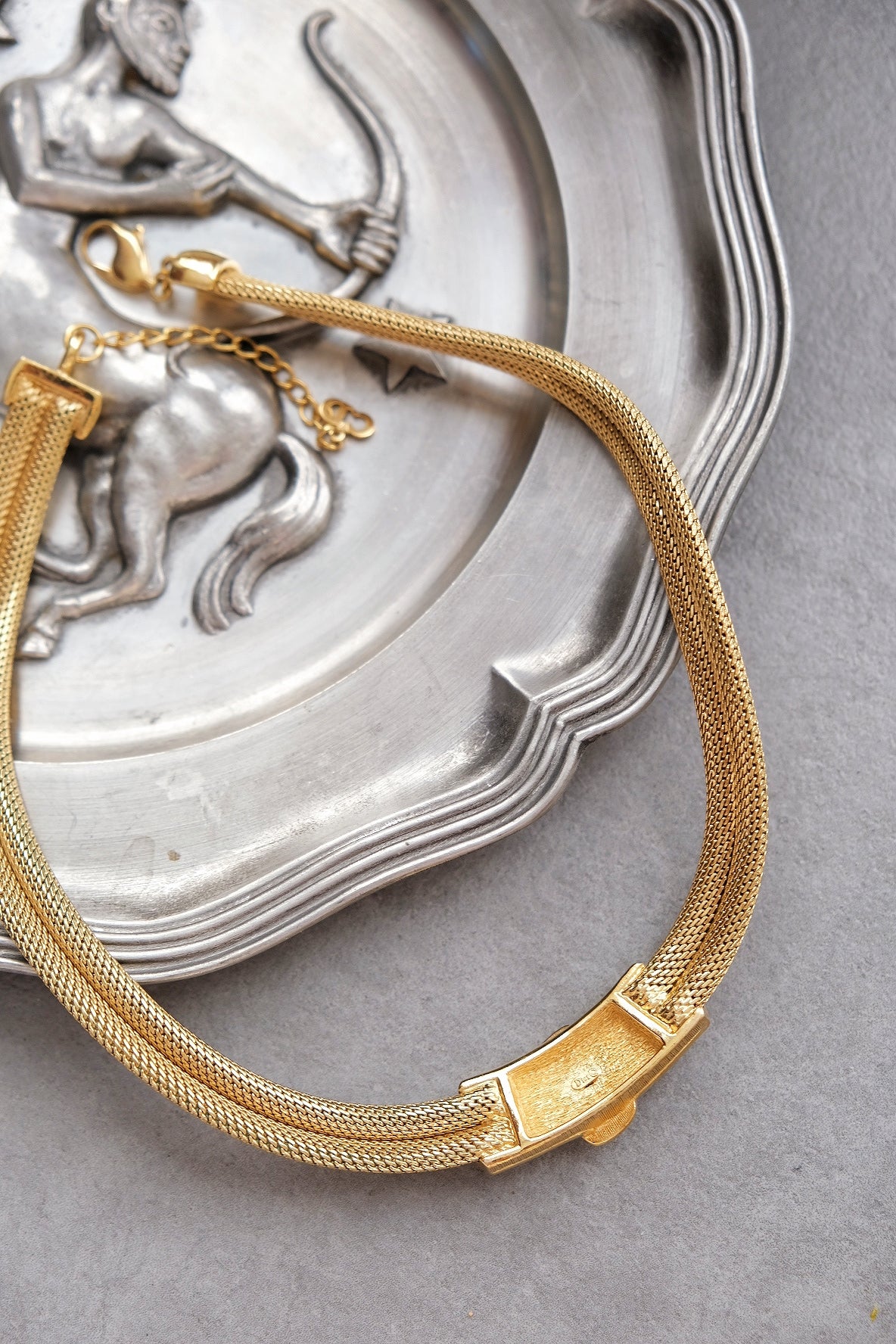 CHRISTIAN DIOR belt buckle chocker necklace French Vintage necklace